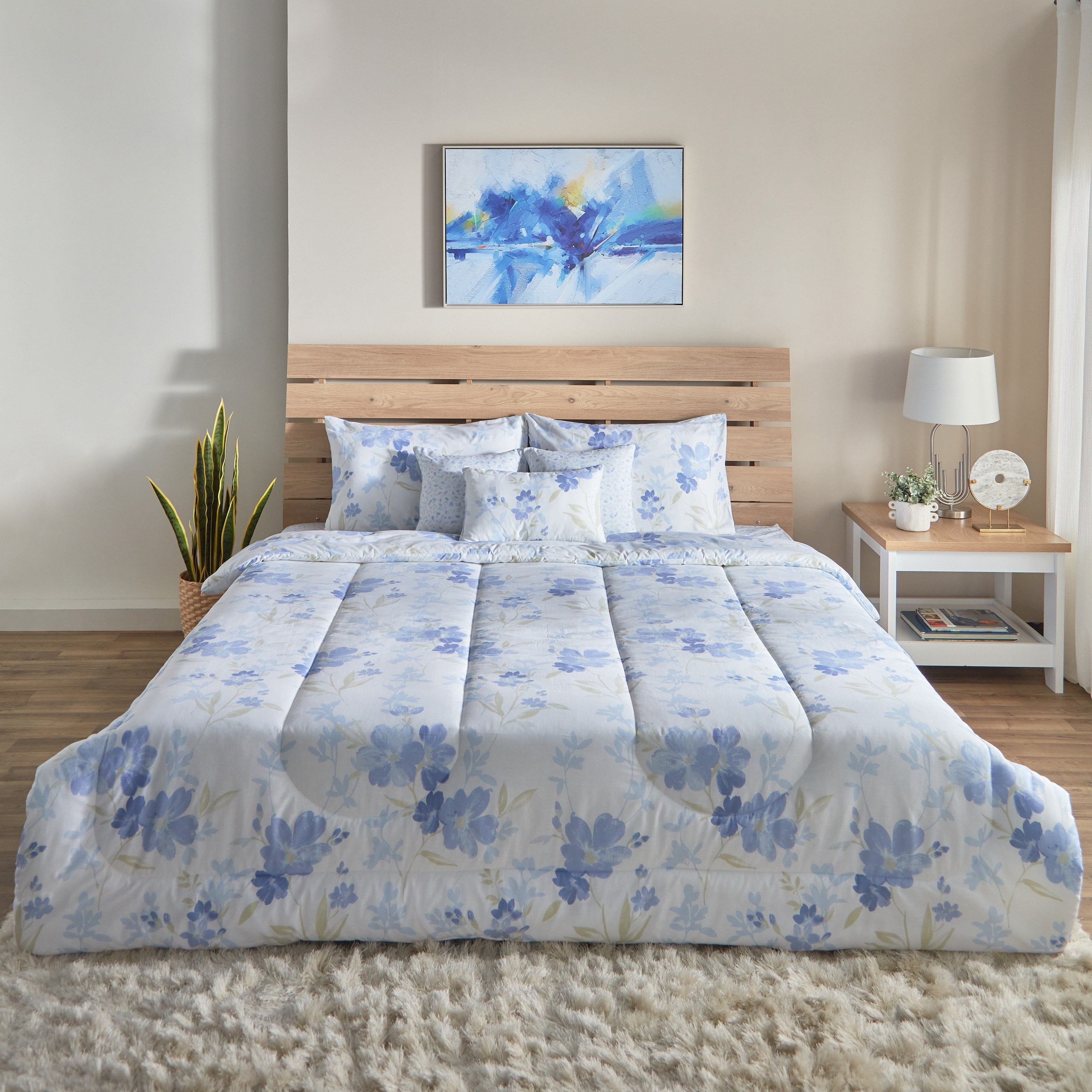 طقم لحاف كينج قطن بطبعات 7 قطع سوفي من فالنسيا - 220x240 سم-hbxhomeware-hbxdecorandfurnishings-image-2