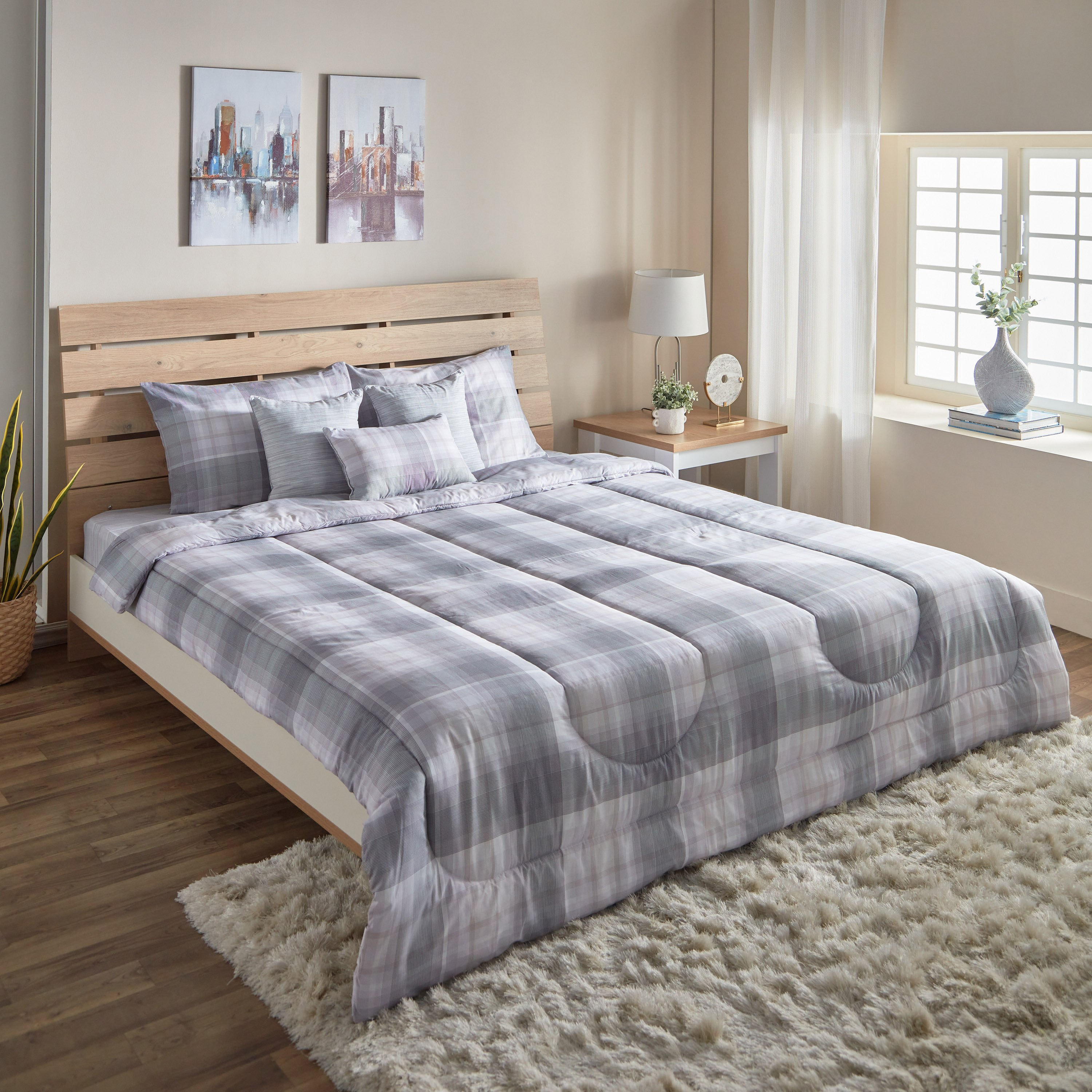 طقم لحاف كينج قطن بطبعات 7 قطع من فالنسيا أودارا - 220x240 سم-hbxhomeware-bedding-bedinabag-image-1