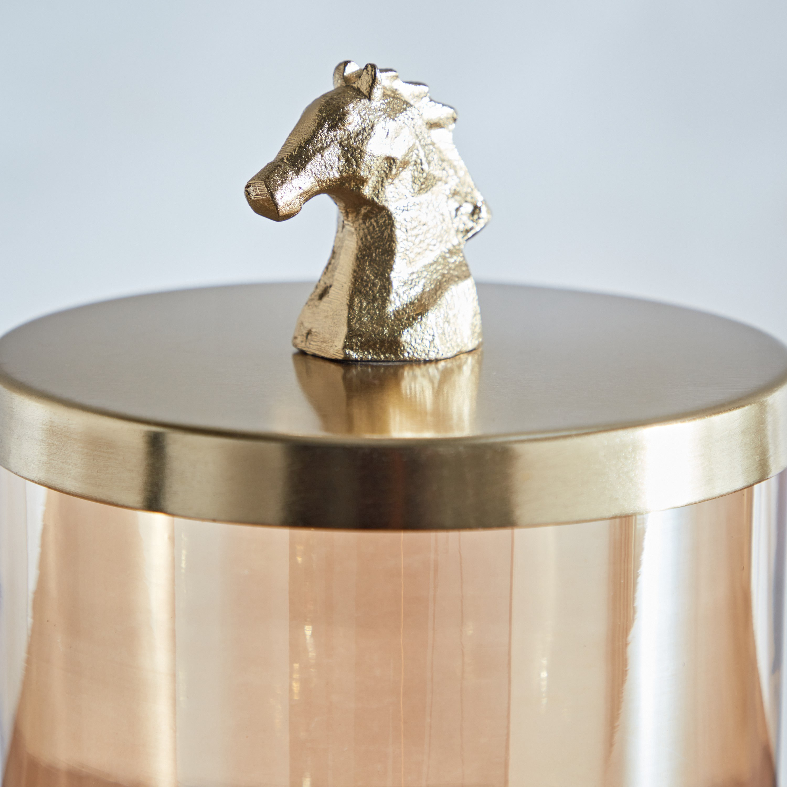 جرة ديكور من المعدن والزجاج بتصميم حصان من جاكس - 15x15x22.5 سم-hbxhomeware-homedecor-figurinesandornaments-image-4