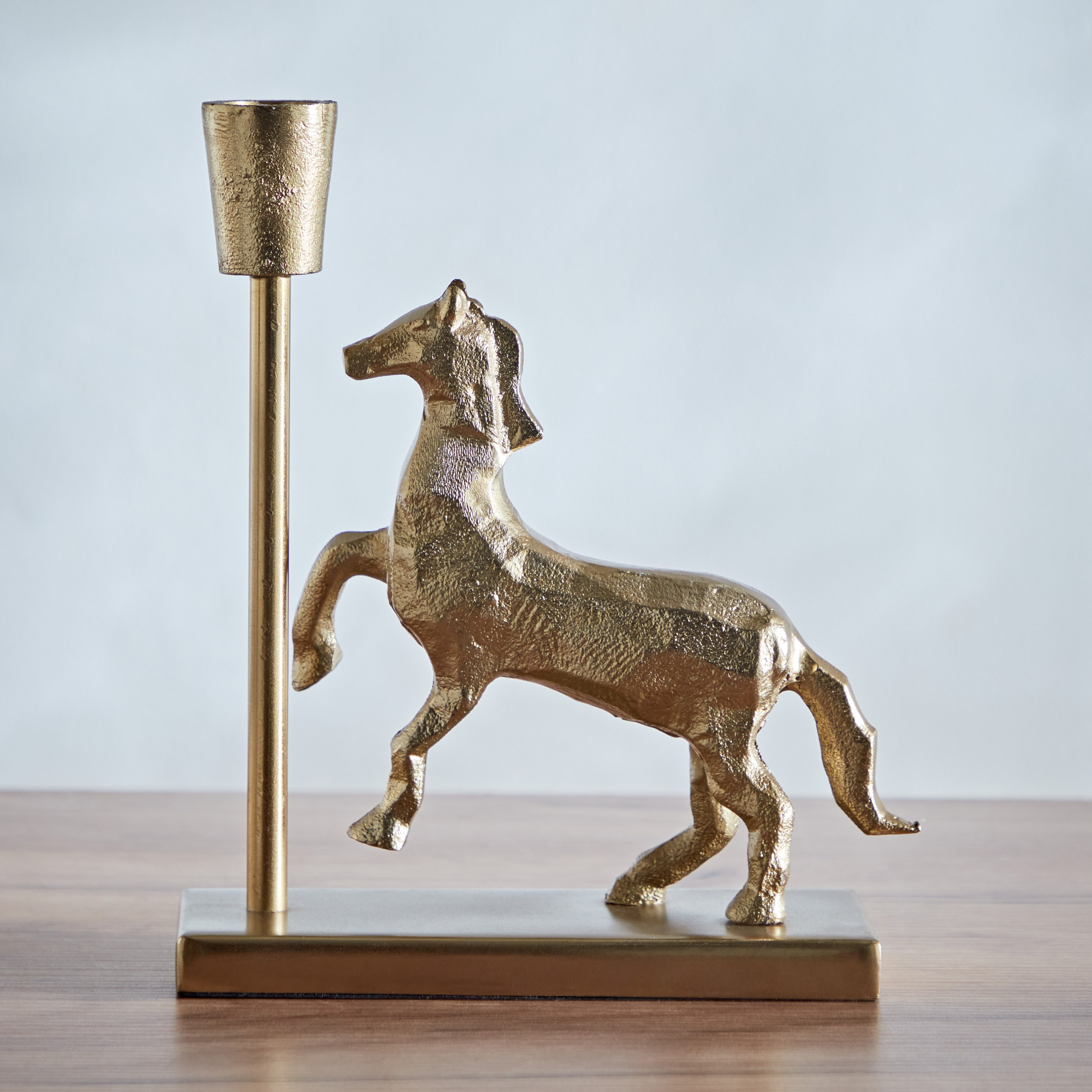 حامل شموع حصان ألومنيوم من جاكس - 16.5x7x20 سم-hbxlivingroom-decorandaccessories-candleholders-image-3