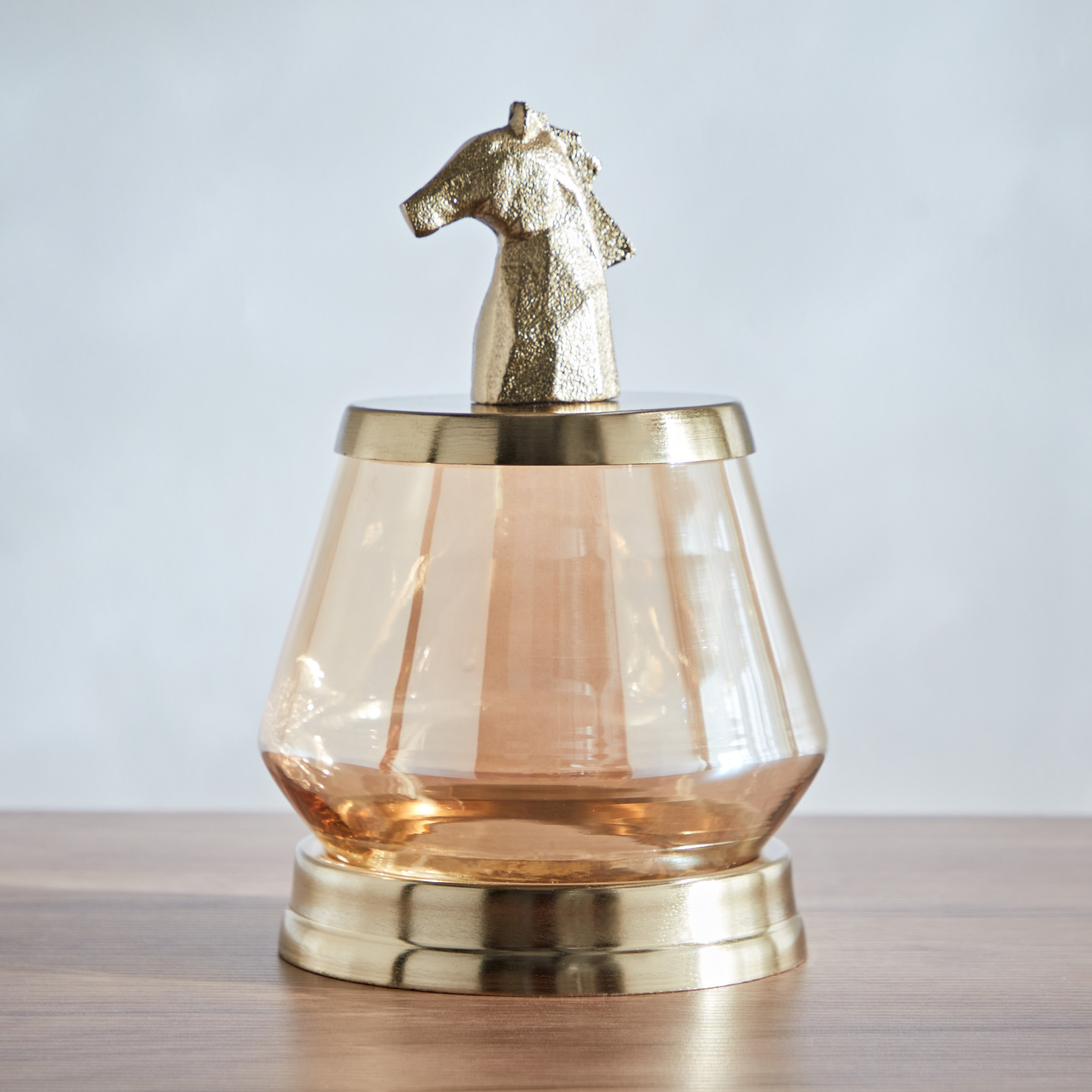 جرة ديكور من المعدن والزجاج بتصميم حصان من جاكس - 14.5x22 سم-hbxhomeware-homedecor-figurinesandornaments-image-2