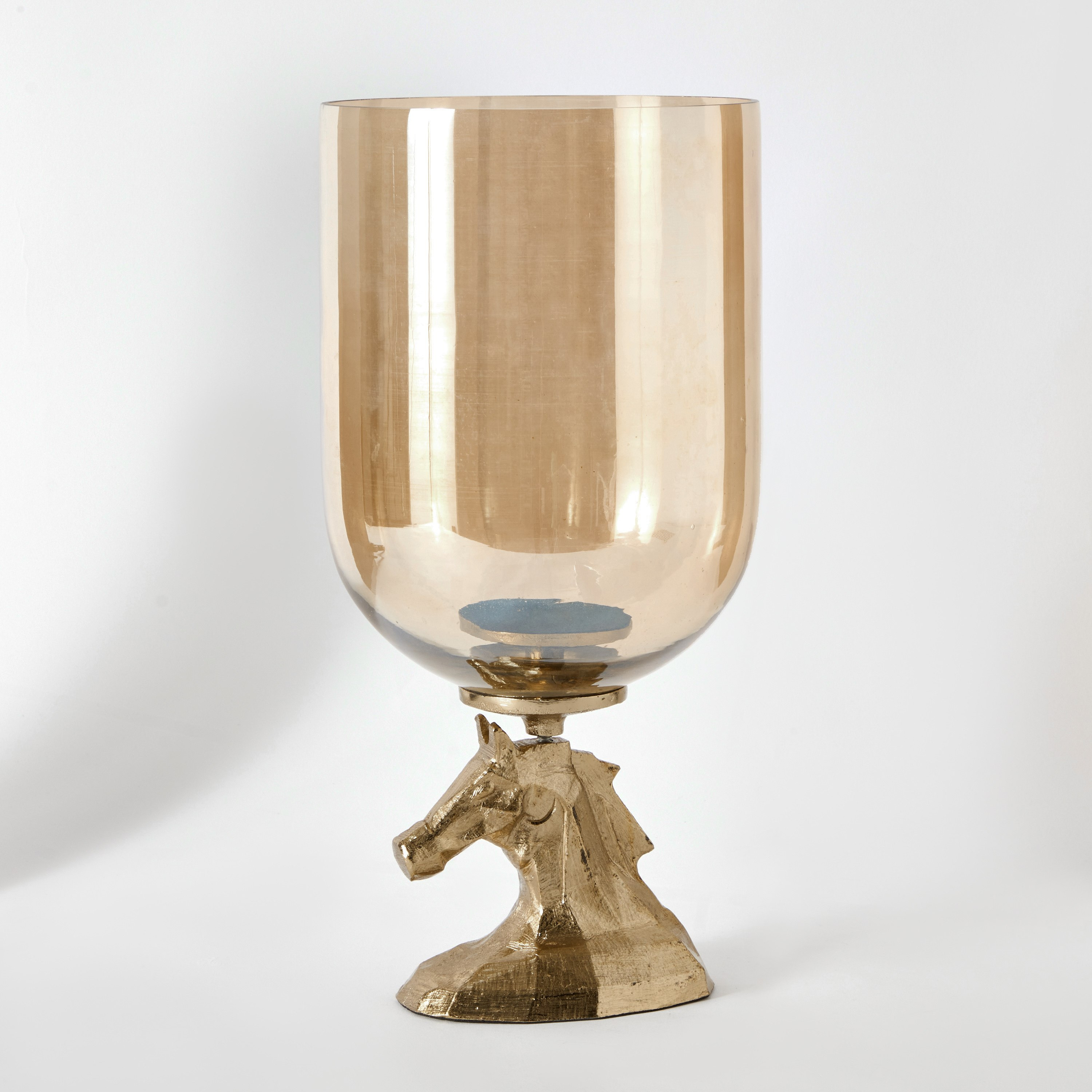 حامل شموع ألومنيوم بزجاج لامع من جاكس - 16x16x35 سم-hbxlivingroom-decorandaccessories-candleholders-image-6