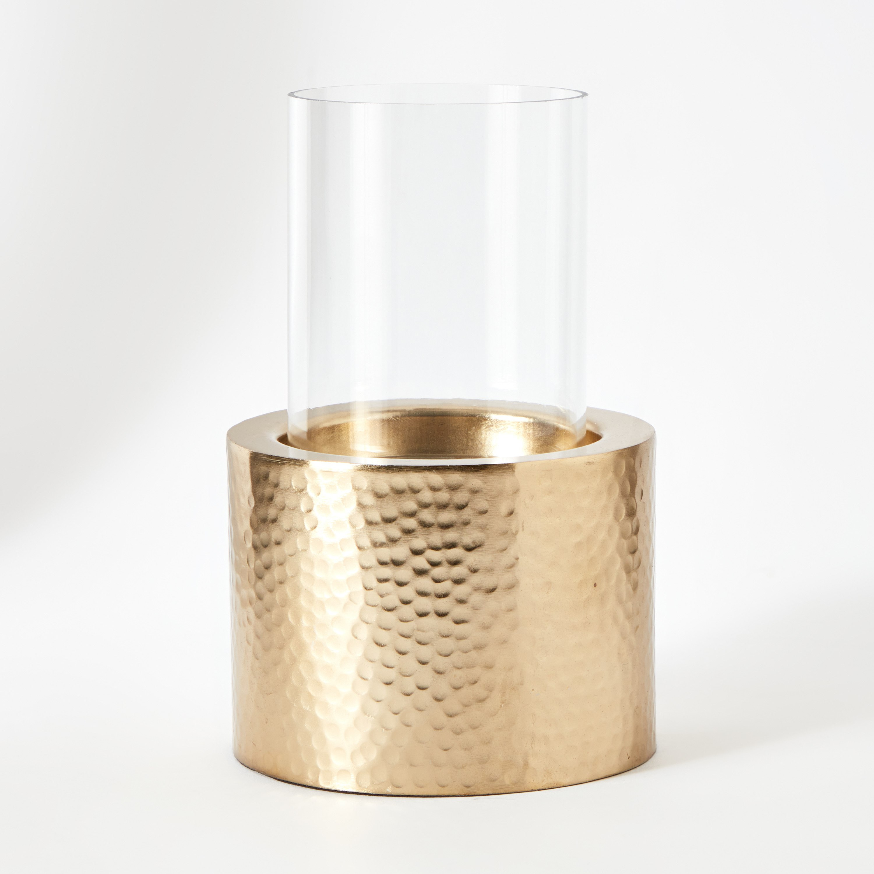 Alpha Textured Metal Candleholder with Glass - 12.5x11.3x10.5 cm-hbxlivingroom-decorandaccessories-candleholders-image-6