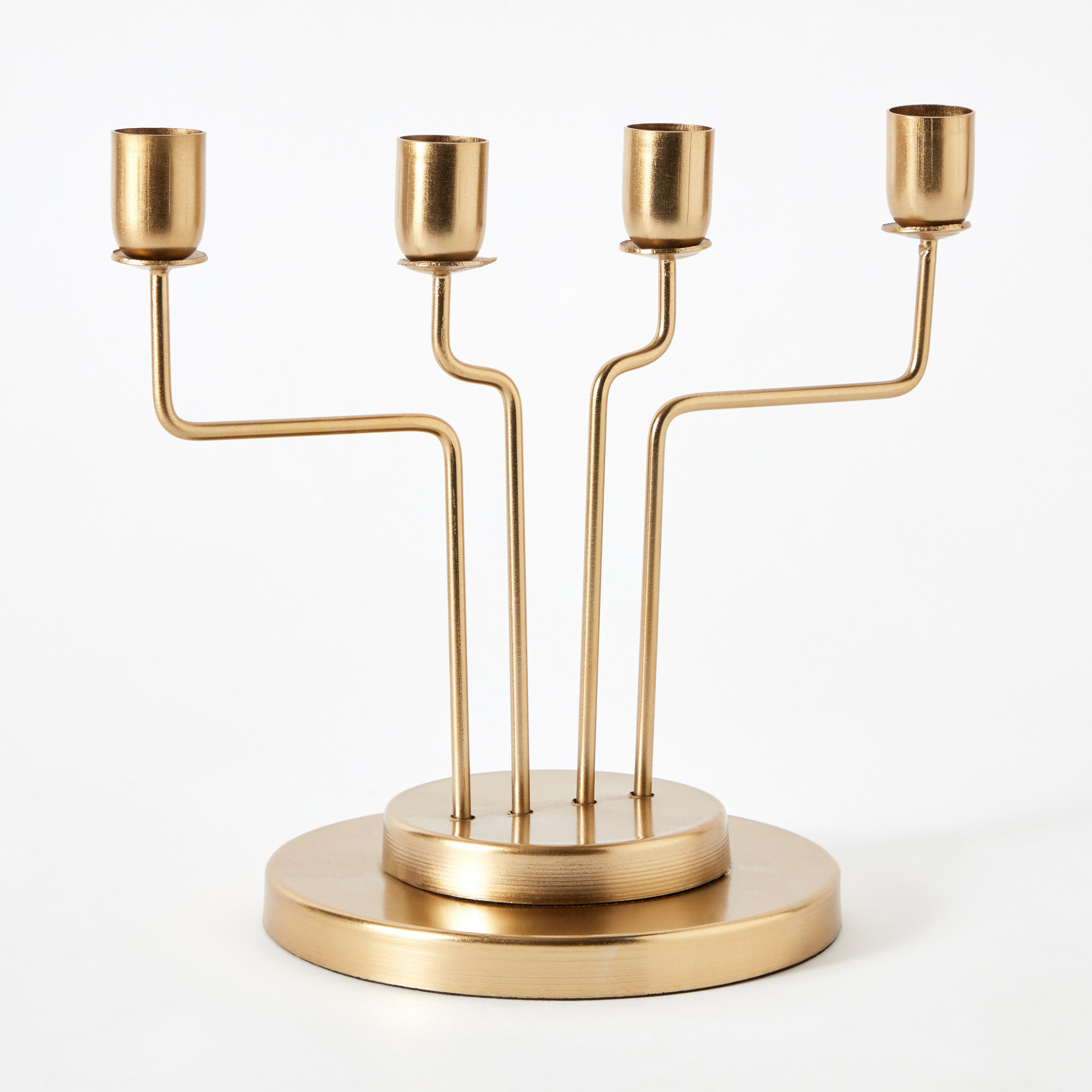حامل شموع معدن بأربعة أذرع من ألفا - 25x15x20.5 سم-hbxlivingroom-decorandaccessories-candleholders-image-6