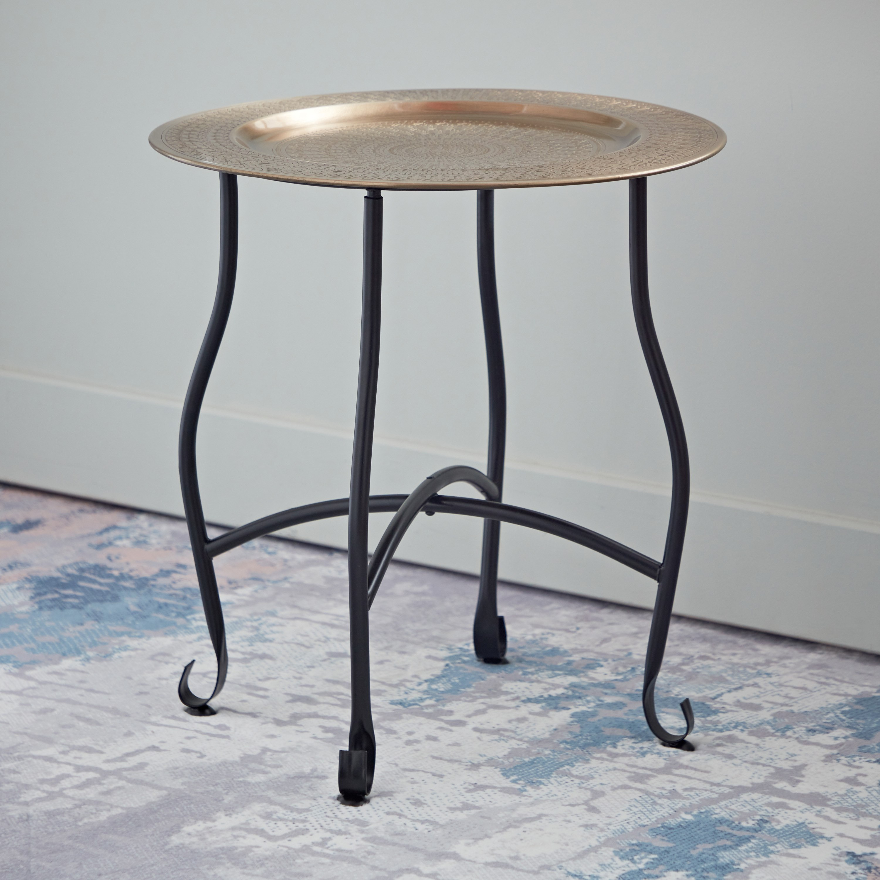 Alpha Metal Accent Tray Table - 40x40x45 cm-hbxhomeware-homedecor-figurinesandornaments-image-1