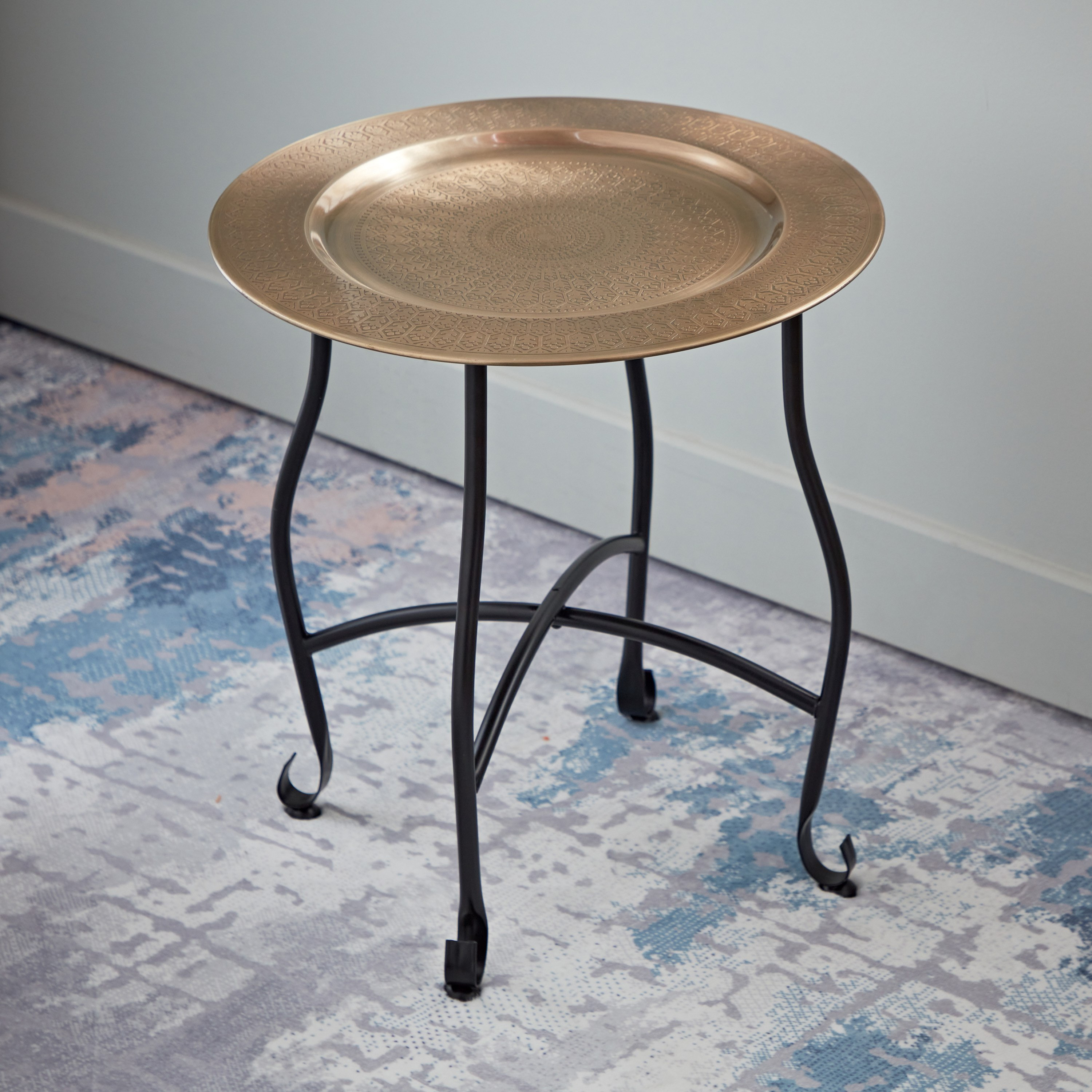 Alpha Metal Accent Tray Table - 40x40x45 cm-hbxhomeware-homedecor-figurinesandornaments-image-2