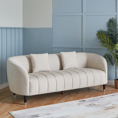 Felix 3-Seater Fabric Sofa with 2 Cushions