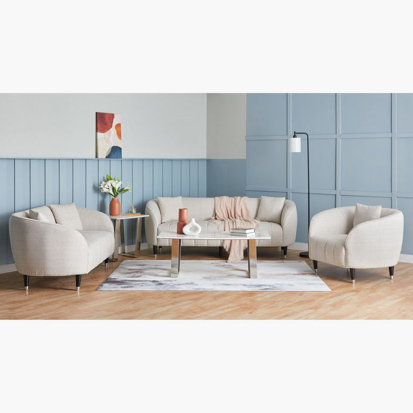 Felix 3-Seater Fabric Sofa with 2 Cushions-Sofas-image-10
