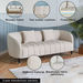 Felix 3-Seater Fabric Sofa with 2 Cushions-Sofas-thumbnail-4
