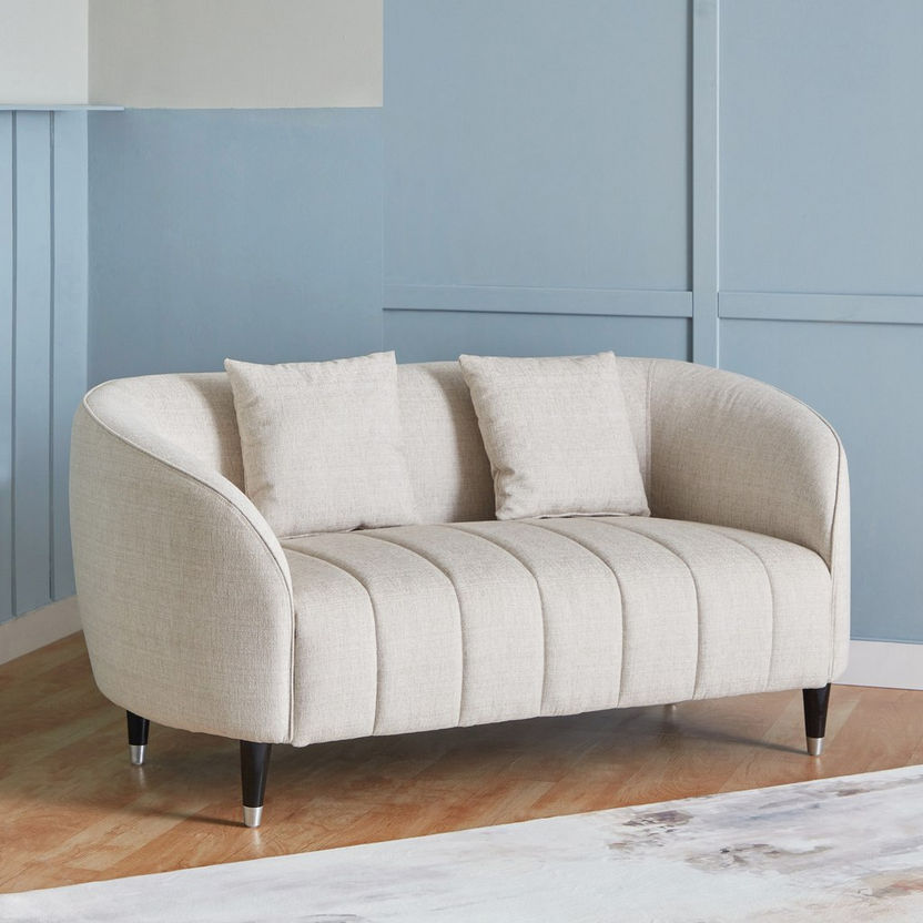 Felix 2-Seater Fabric Sofa with 2 Cushions-Sofas-image-0