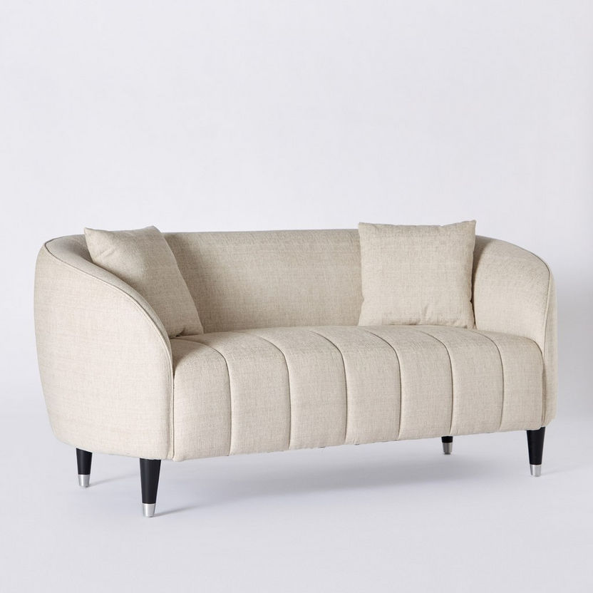 Felix 2-Seater Fabric Sofa with 2 Cushions-Sofas-image-11