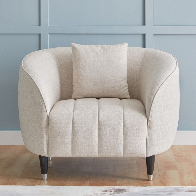 Felix Fabric Armchair with Cushion-Armchairs-image-1