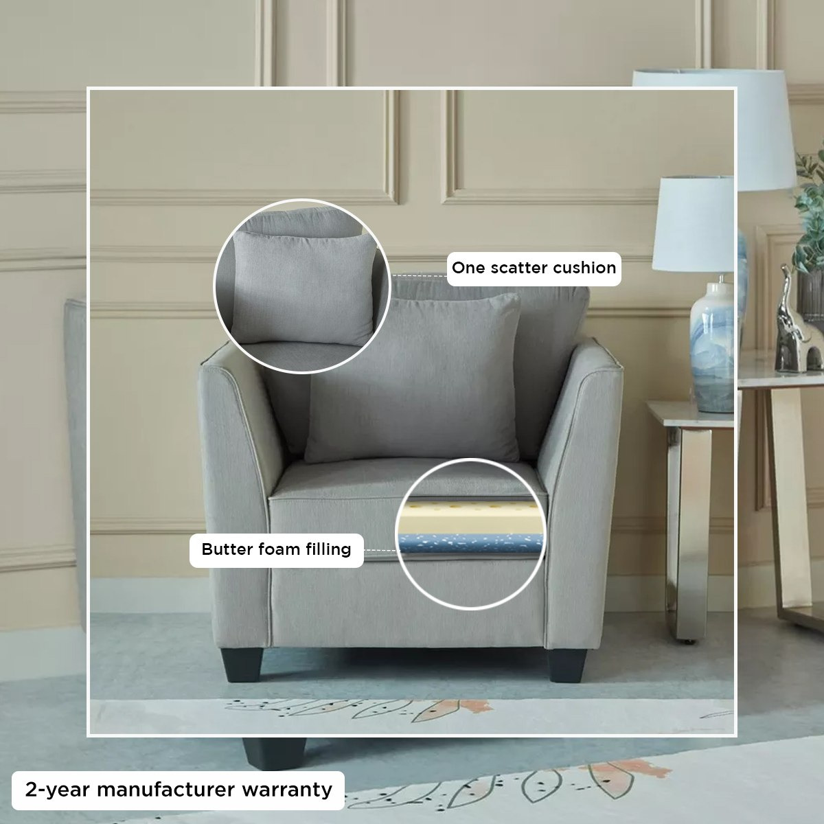 Sydney Fabric Armchair with Cushion-hbxlivingroom-sofasandarmchairs-sofas-image-6
