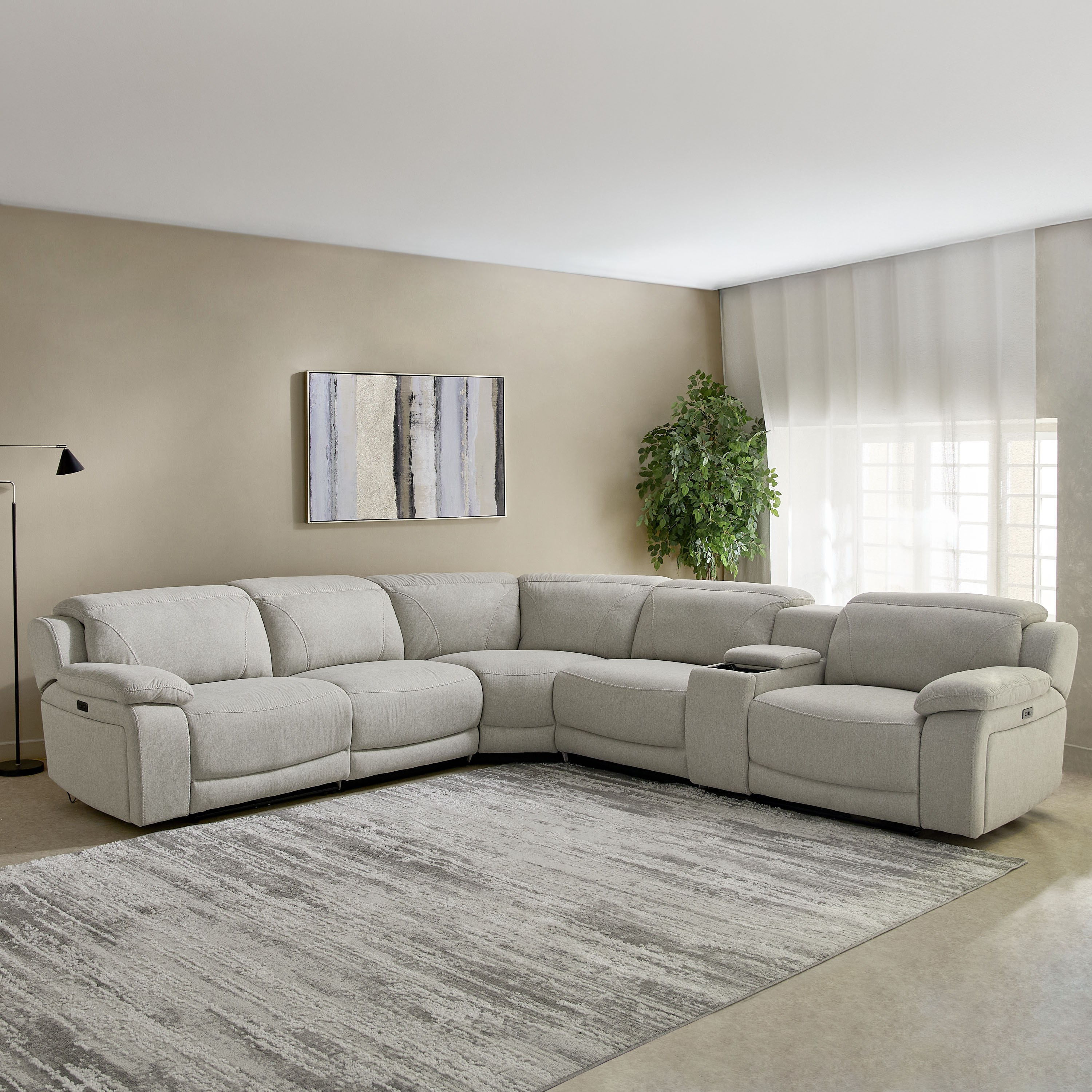 كنبة استرخاء ركنية مرِنة بـ5 مقاعد ومسند رأس قابل للتعديل وشاحن لاسلكي من طوكيو-hbxlivingroom-sofasandarmchairs-cornersofas-image-3