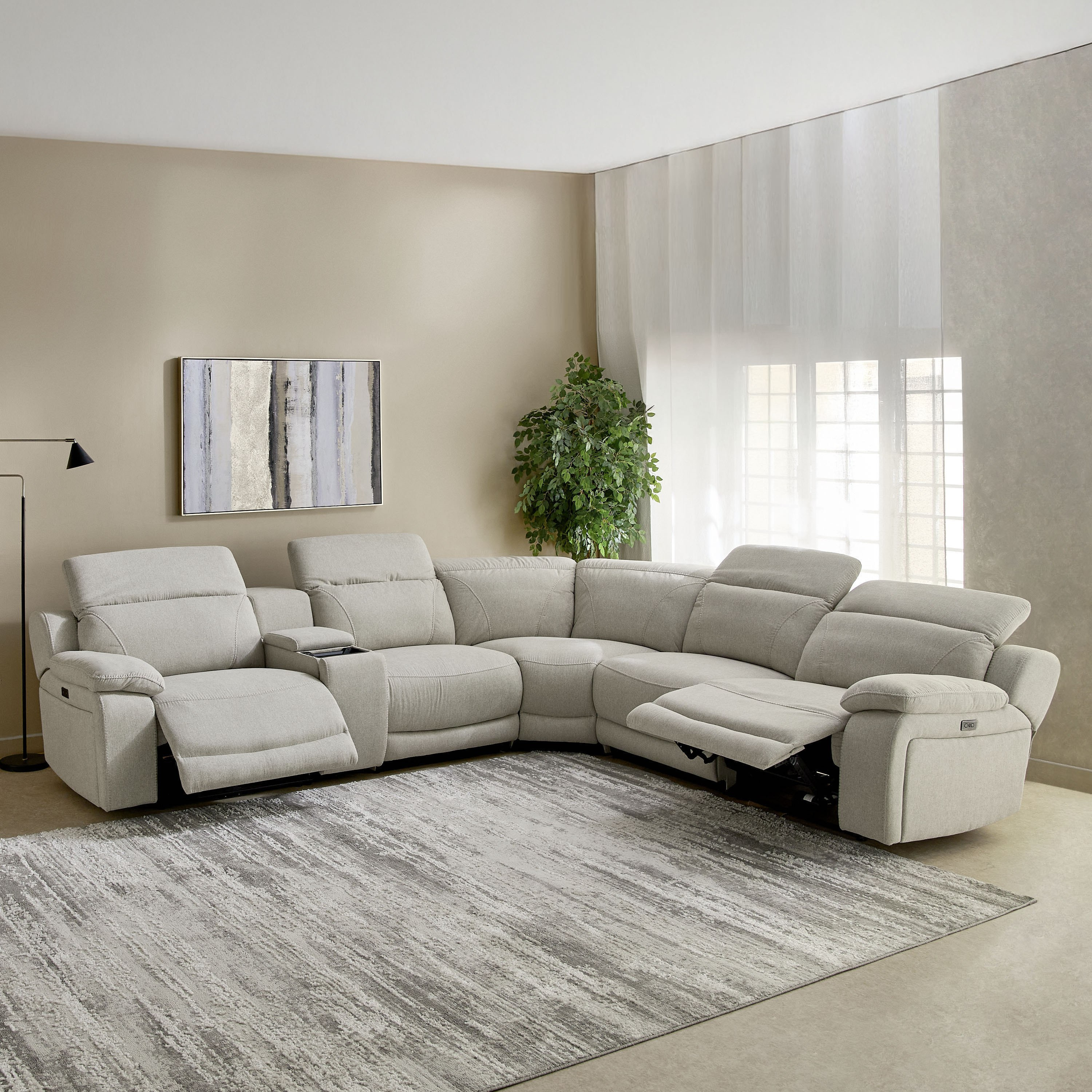 كنبة استرخاء ركنية مرِنة بـ5 مقاعد ومسند رأس قابل للتعديل وشاحن لاسلكي من طوكيو-hbxlivingroom-sofasandarmchairs-cornersofas-image-5