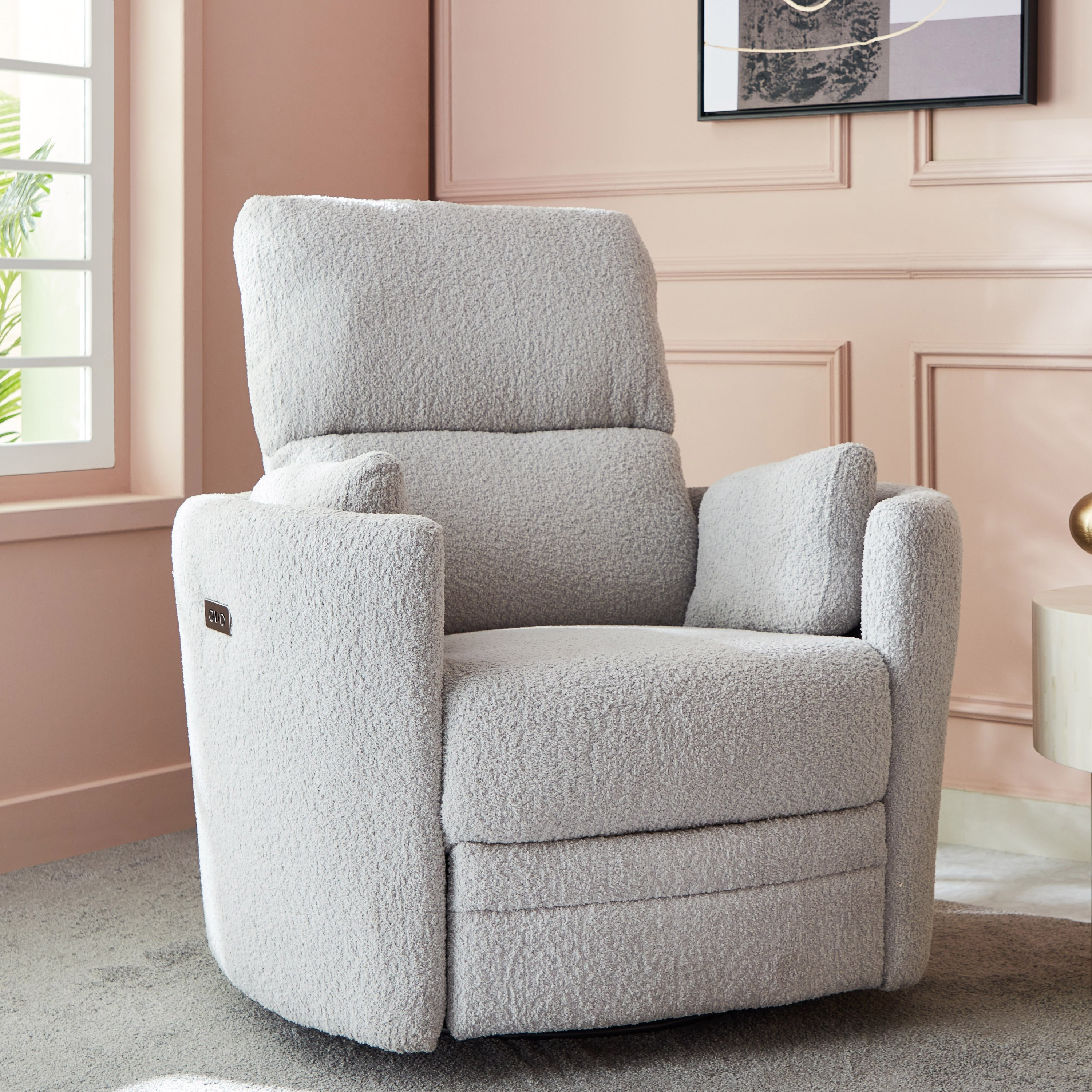 Asos Electric Power Armchair Fabric Recliner with Swivel-hbxfurniture-sofasandarmchairs-reclinersofas-image-2