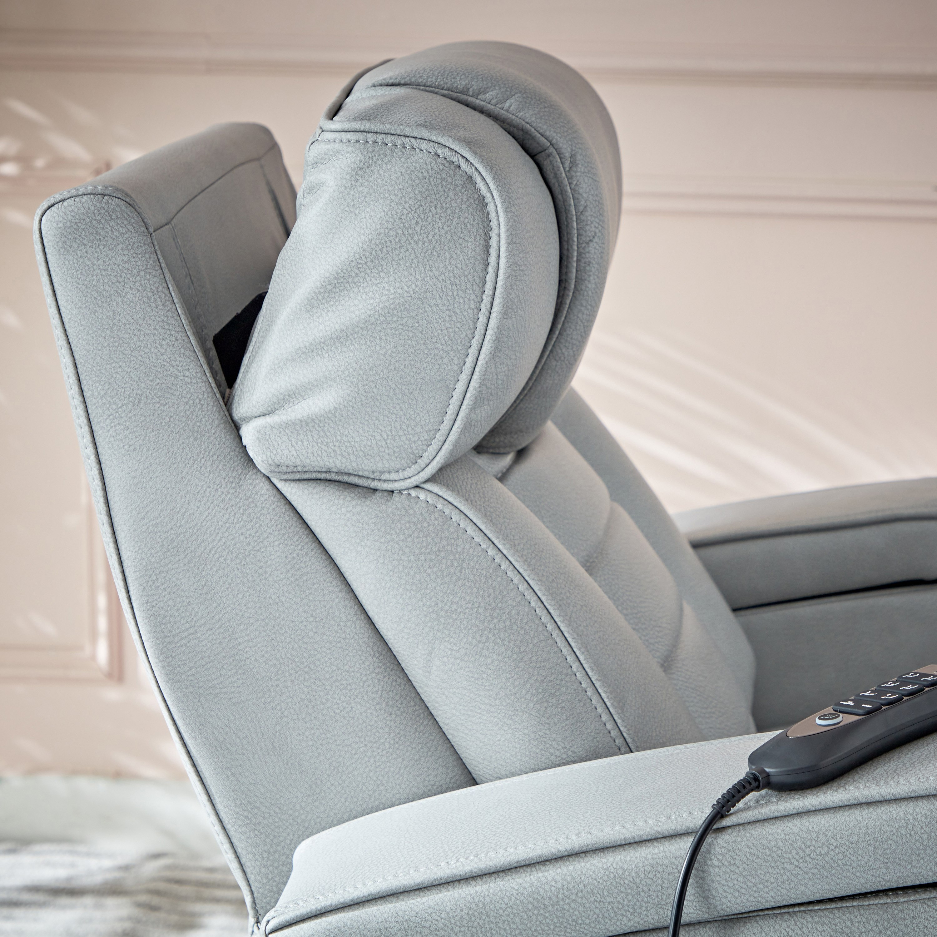 Boston Dual Electric Power Faux Leather Heated Armchair Recliner with 2 Cupholder and Airbag Massage-hbxfurniture-sofasandarmchairs-reclinersofas-image-5