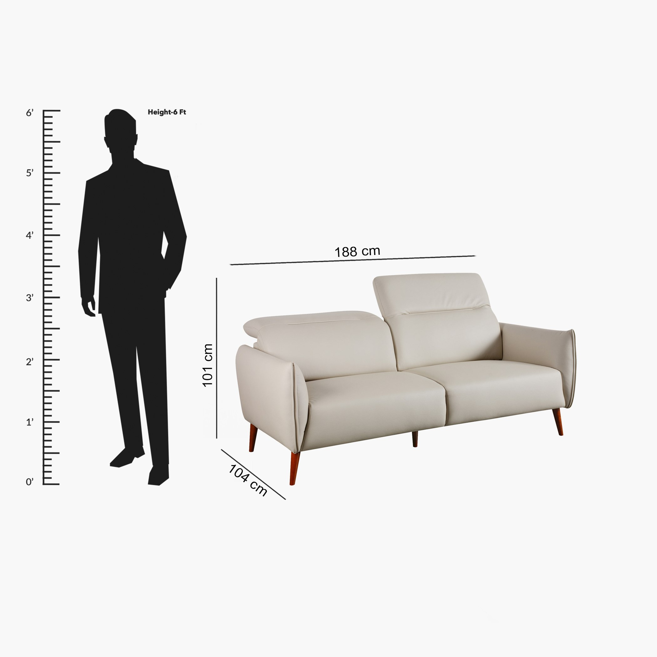 كنبة جلد صناعي ثلاثة مقاعد مع مسند رأس قابل للتعديل من كومو-hbxlivingroom-sofasandarmchairs-sofas-image-10