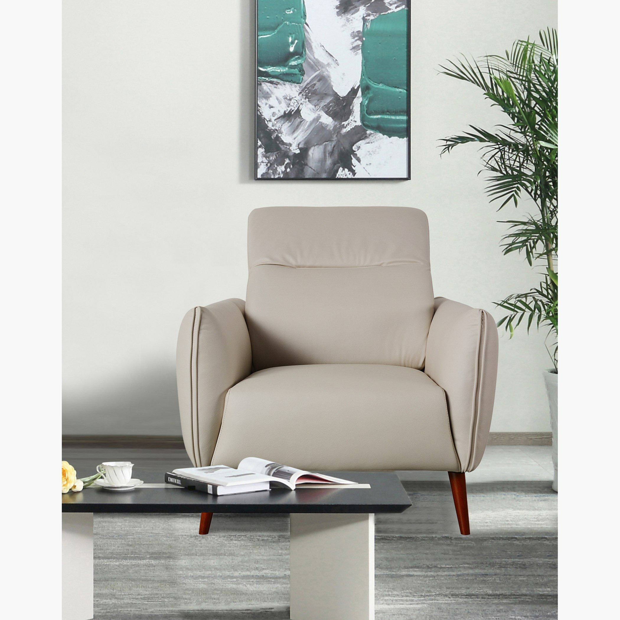 كرسي من الجلد الصناعي مع مسند رأس قابل للتعديل من كومو-hbxlivingroom-sofasandarmchairs-sofas-image-1