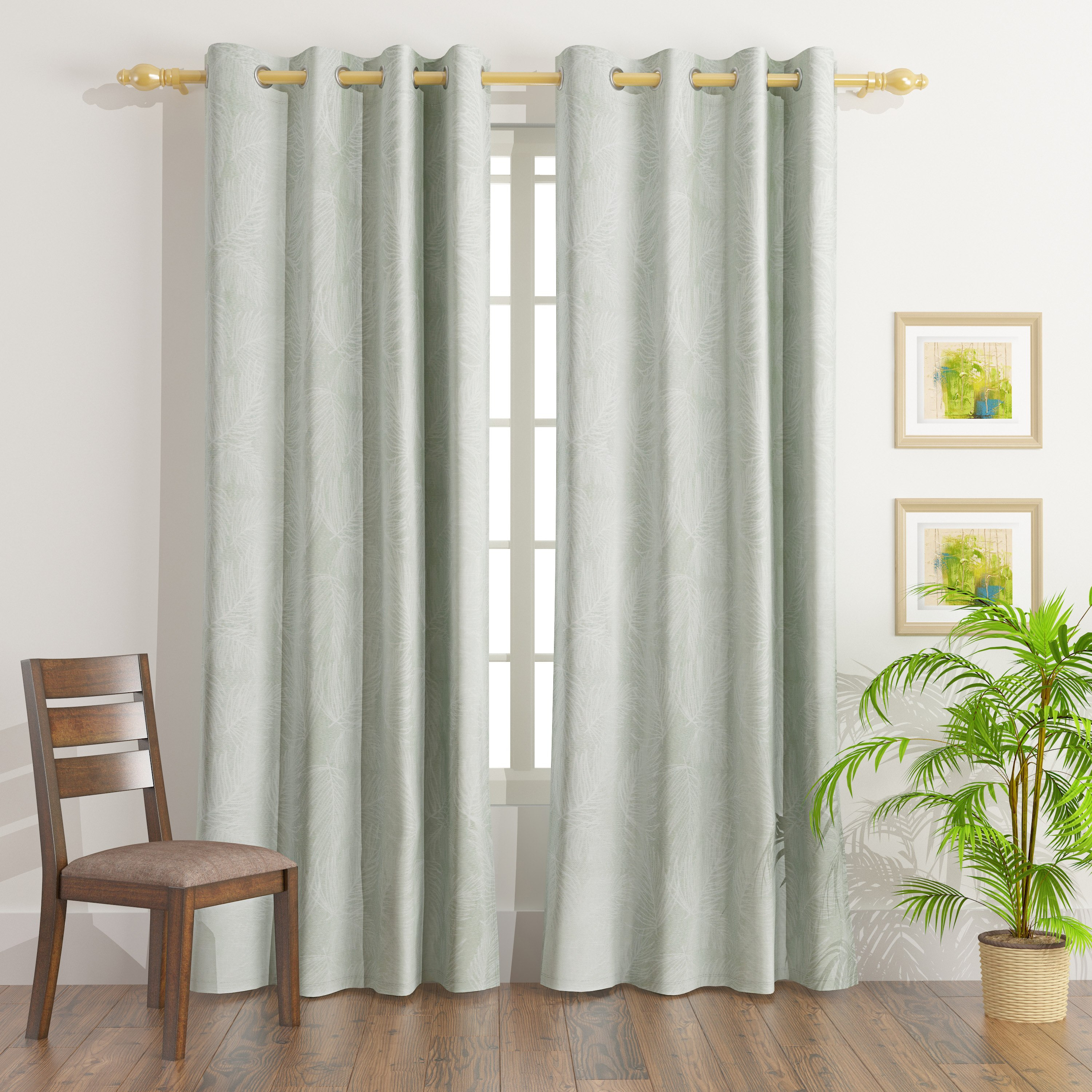 Braxton Aara Flora 2-Piece Extra Long Sheer Curtain Set - 140x300 cm-PROMO_HB_AE_B2G2_011025-image-1