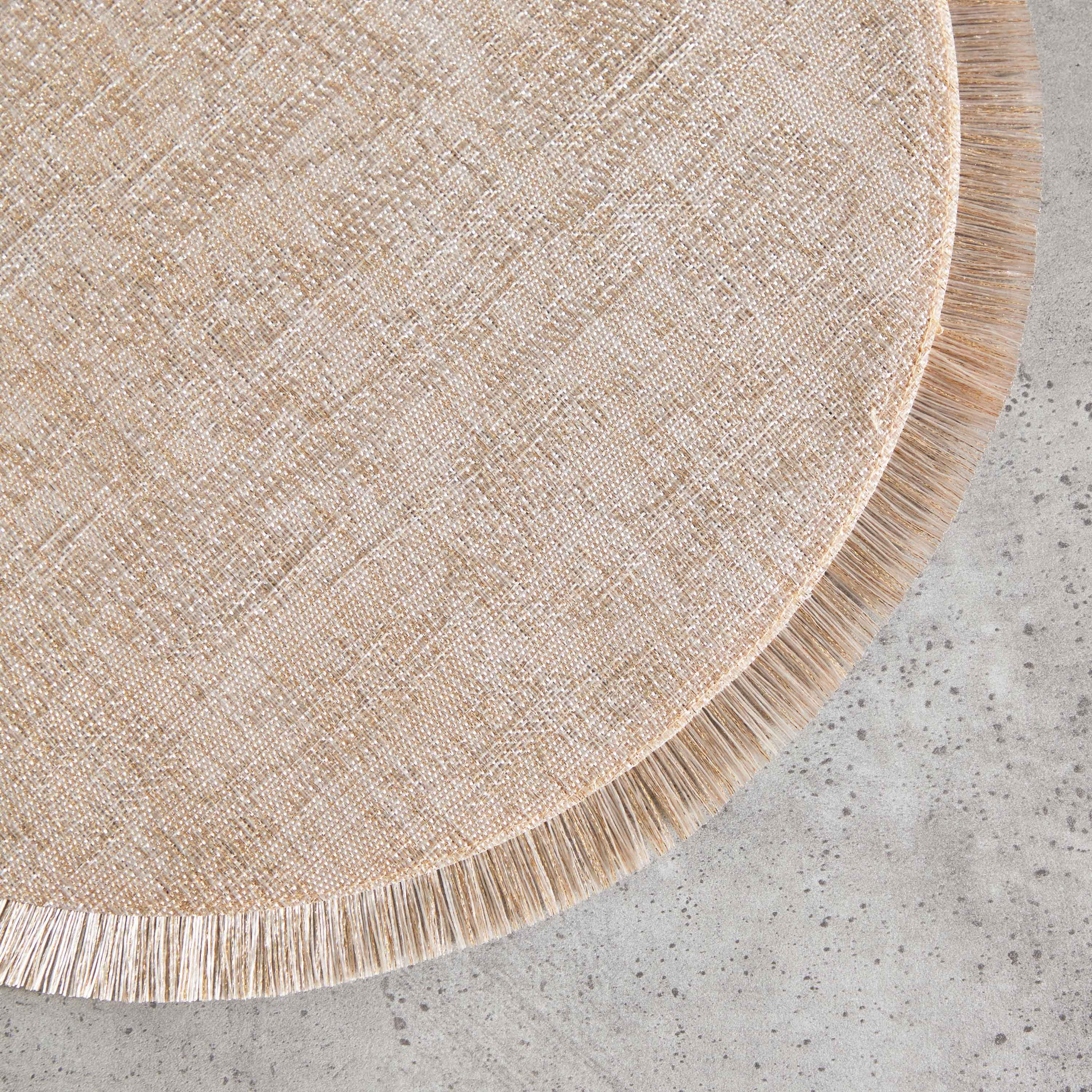 لبادة صحون بشراشيب من جين - 38 سم-hbxdecorandfurnishings-homefurnishings-tablelinens-image-2