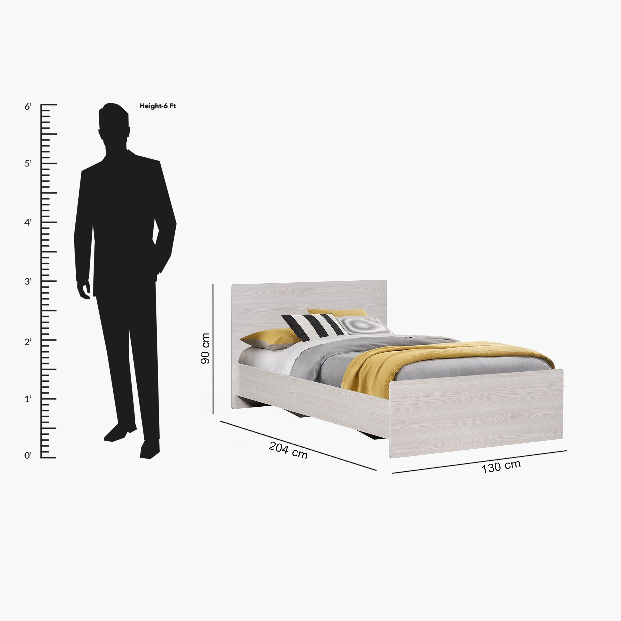 Movo Bella Twin Bed - 120x200 cm-hbxbedroom-bedsandbedsets-beds-twin-image-8