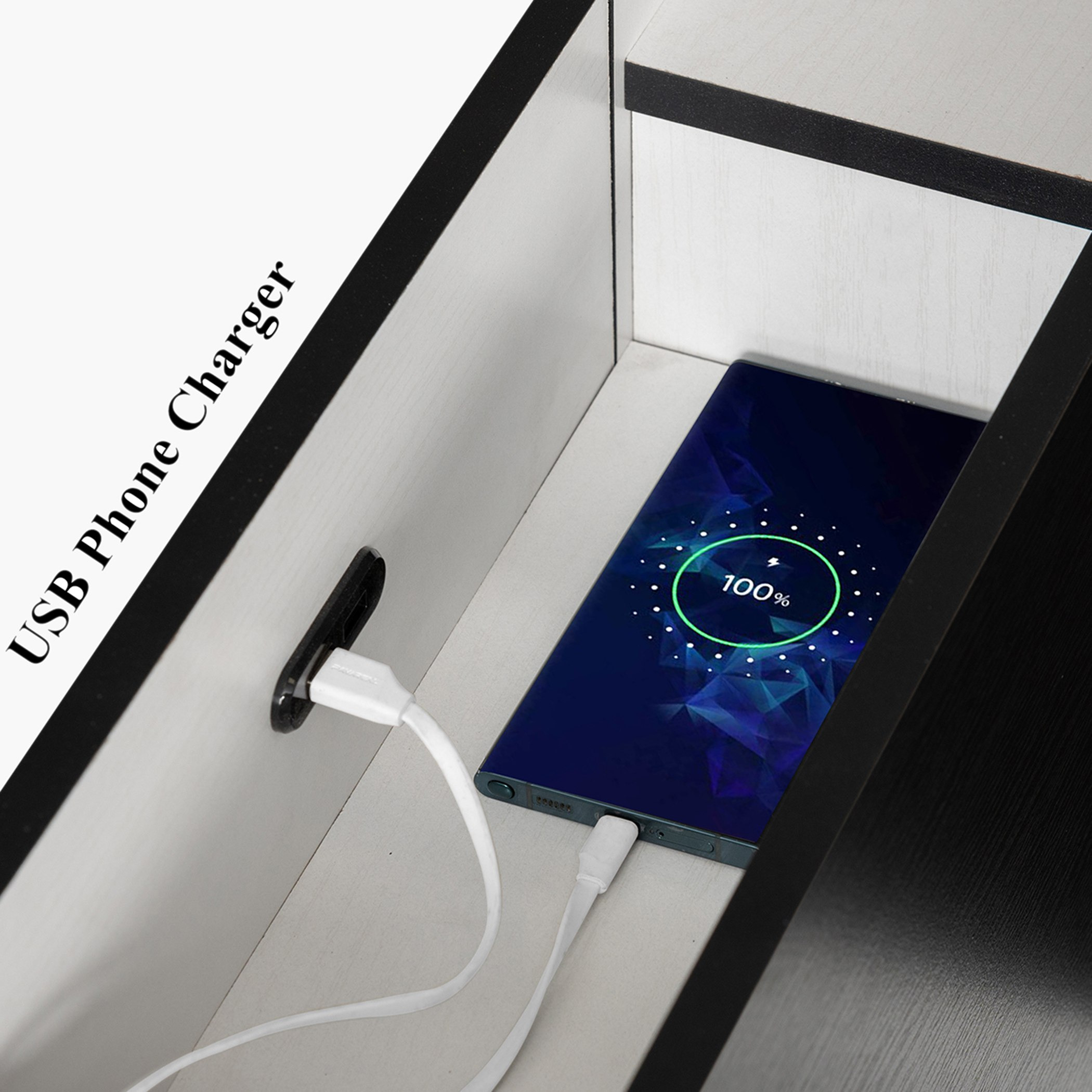 Gamerz Smart Bed with Headboard Storage and 2 Drawers - 90x200 cm-hbxfurniture-bedsandbedsets-beds-single-image-14