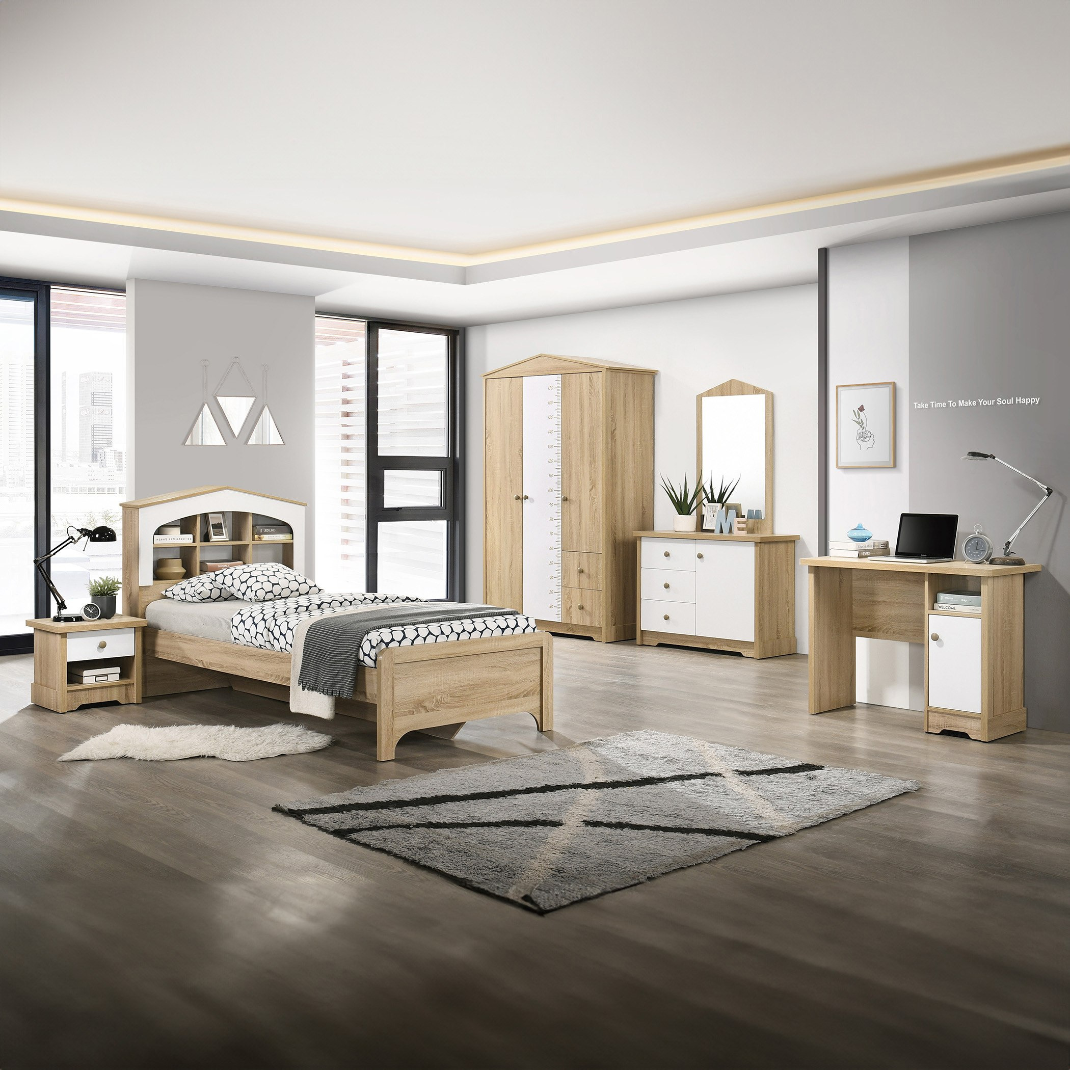 My House Single Bed - 90x200 cm-hbxfurniture-bedsandbedsets-beds-single-image-12