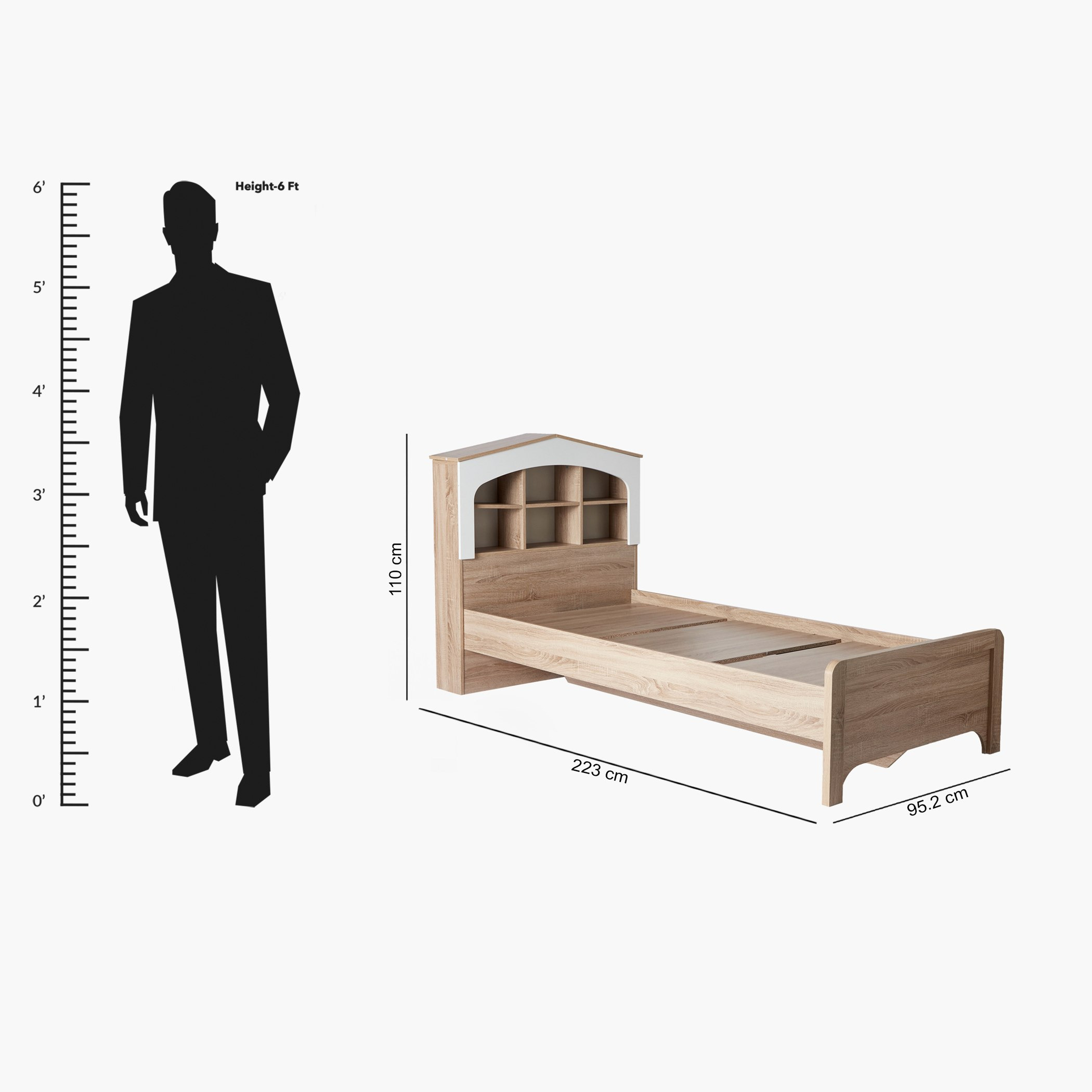 Buy My House Single Bed - 90x200 cm Online in UAE | Homebox