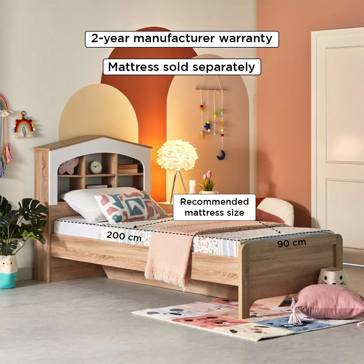 My House Single Bed - 90x200 cm-hbxfurniture-bedsandbedsets-beds-single-image-5