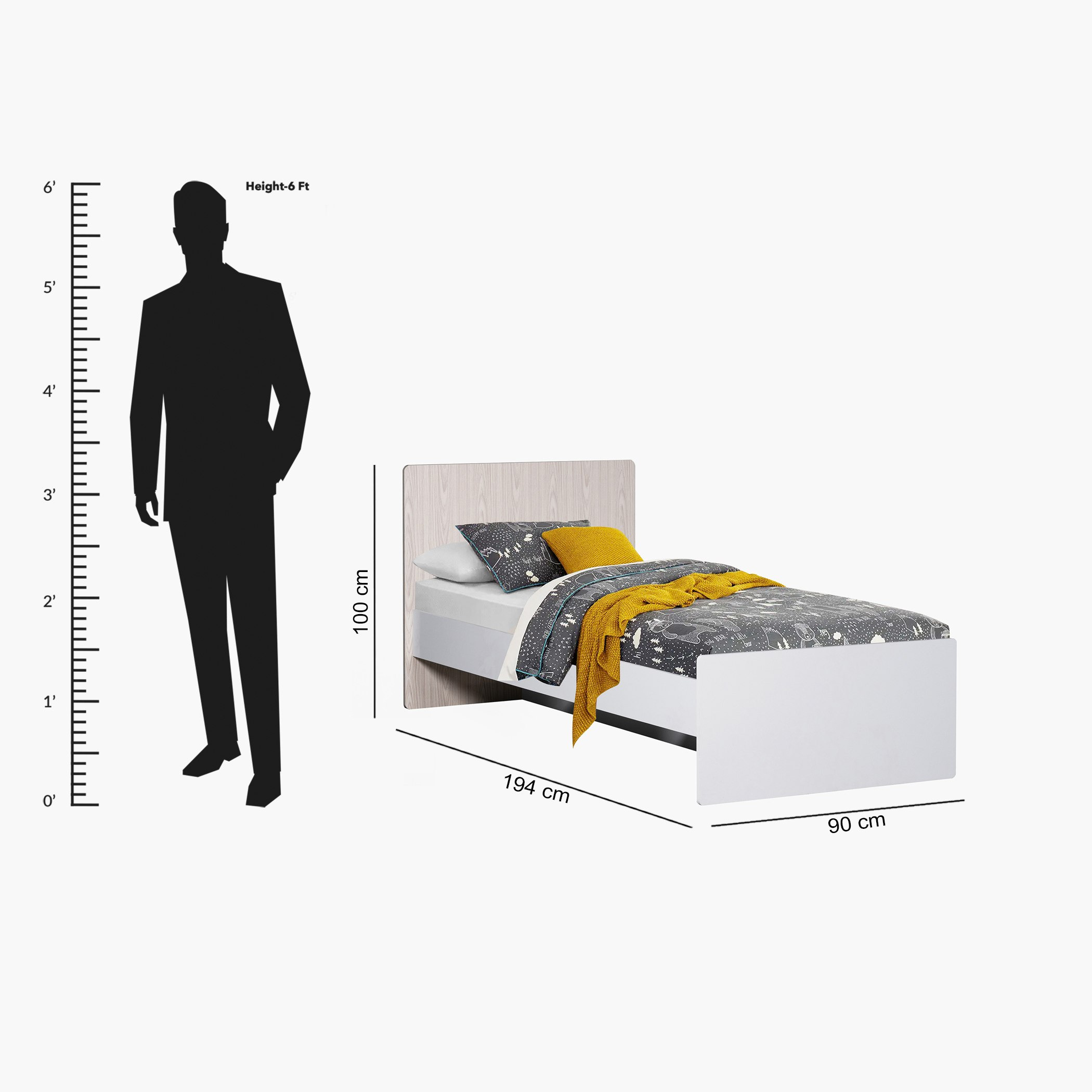 Vanilla Single Bed - 90x190 cm-hbxfurniture-bedsandbedsets-beds-single-image-7