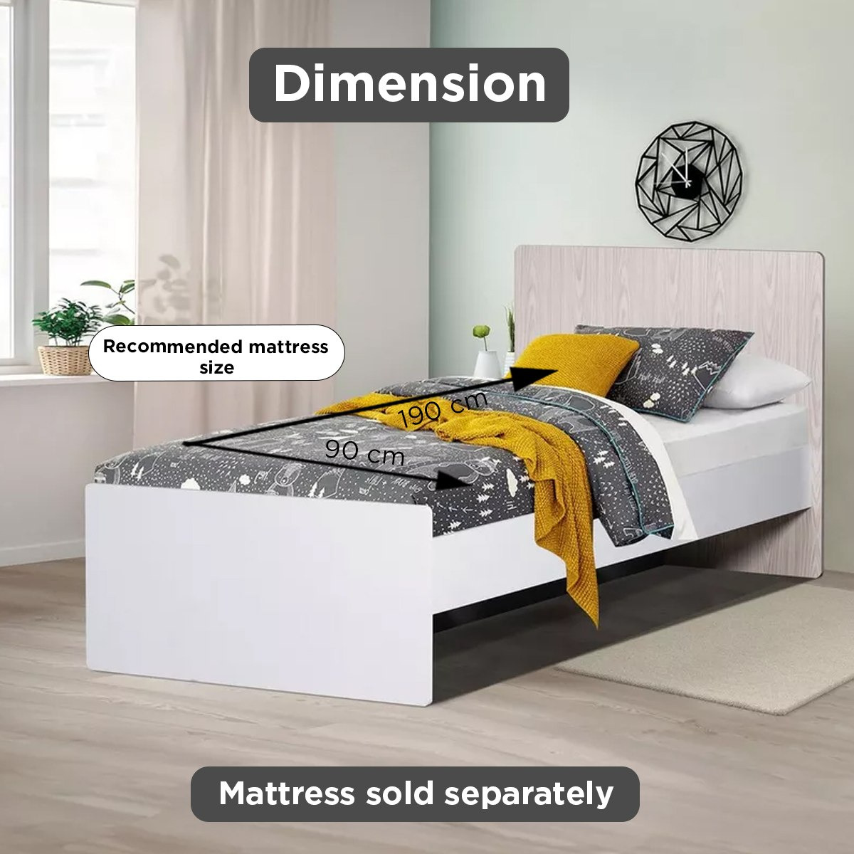 Vanilla Single Bed - 90x190 cm-hbxfurniture-bedsandbedsets-beds-single-image-9