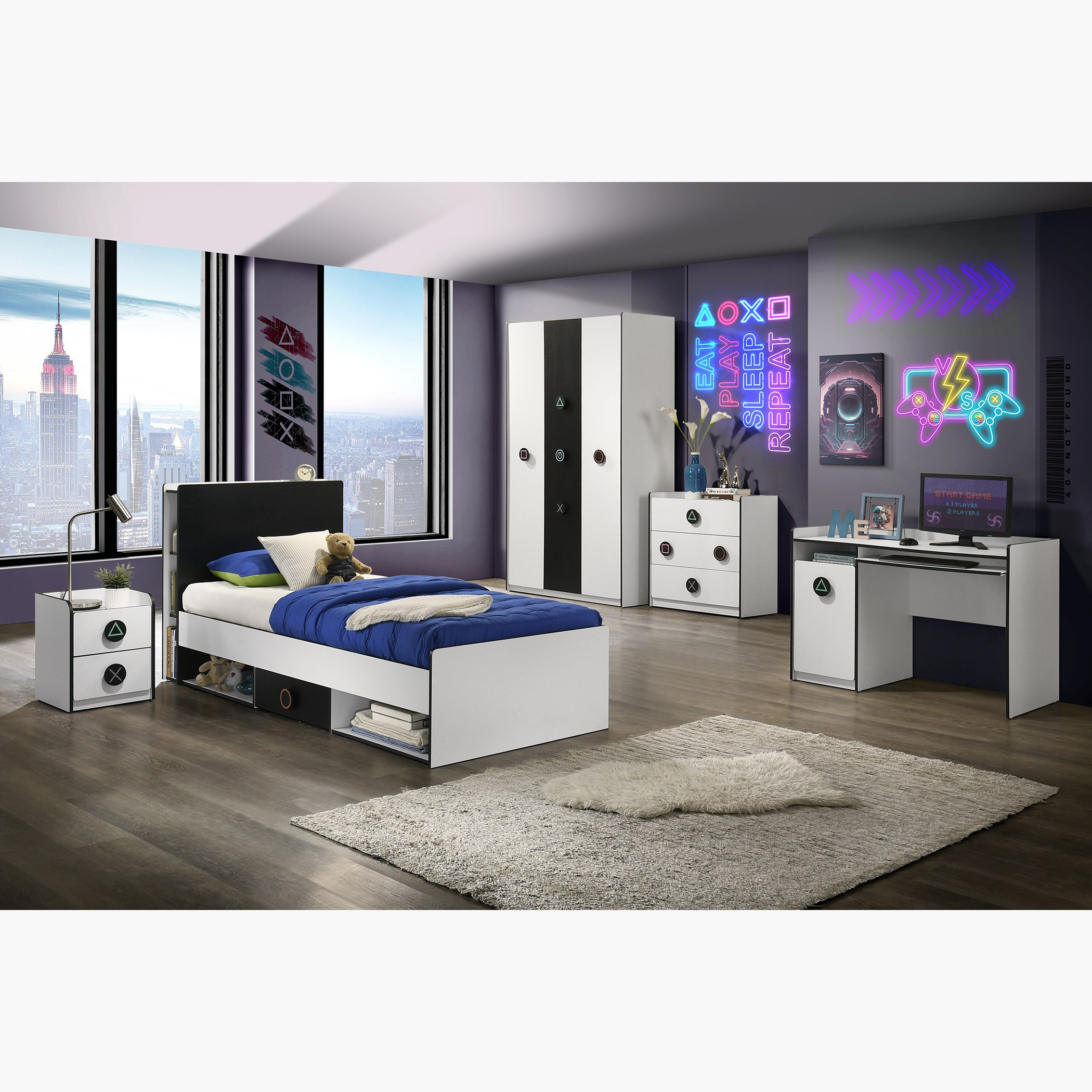 Gamerz Study Desk-hbxkidsandyouth-playroom-tablesandchairs-image-9