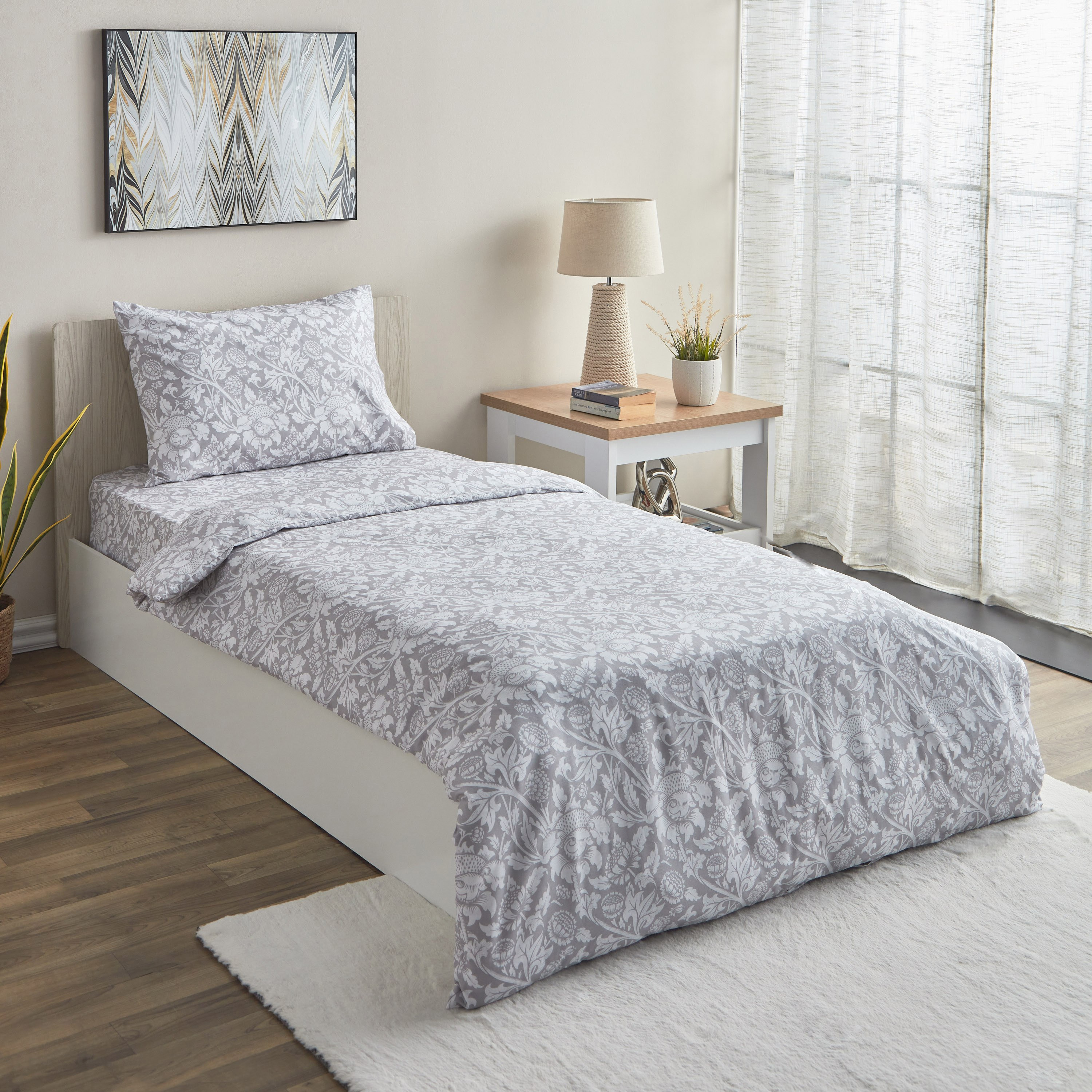 Albania Besse 2-Piece Printed Single Polycotton Duvet Cover Set - 135x200 cm-hbxhomeware-hbxdecorandfurnishings-image-2