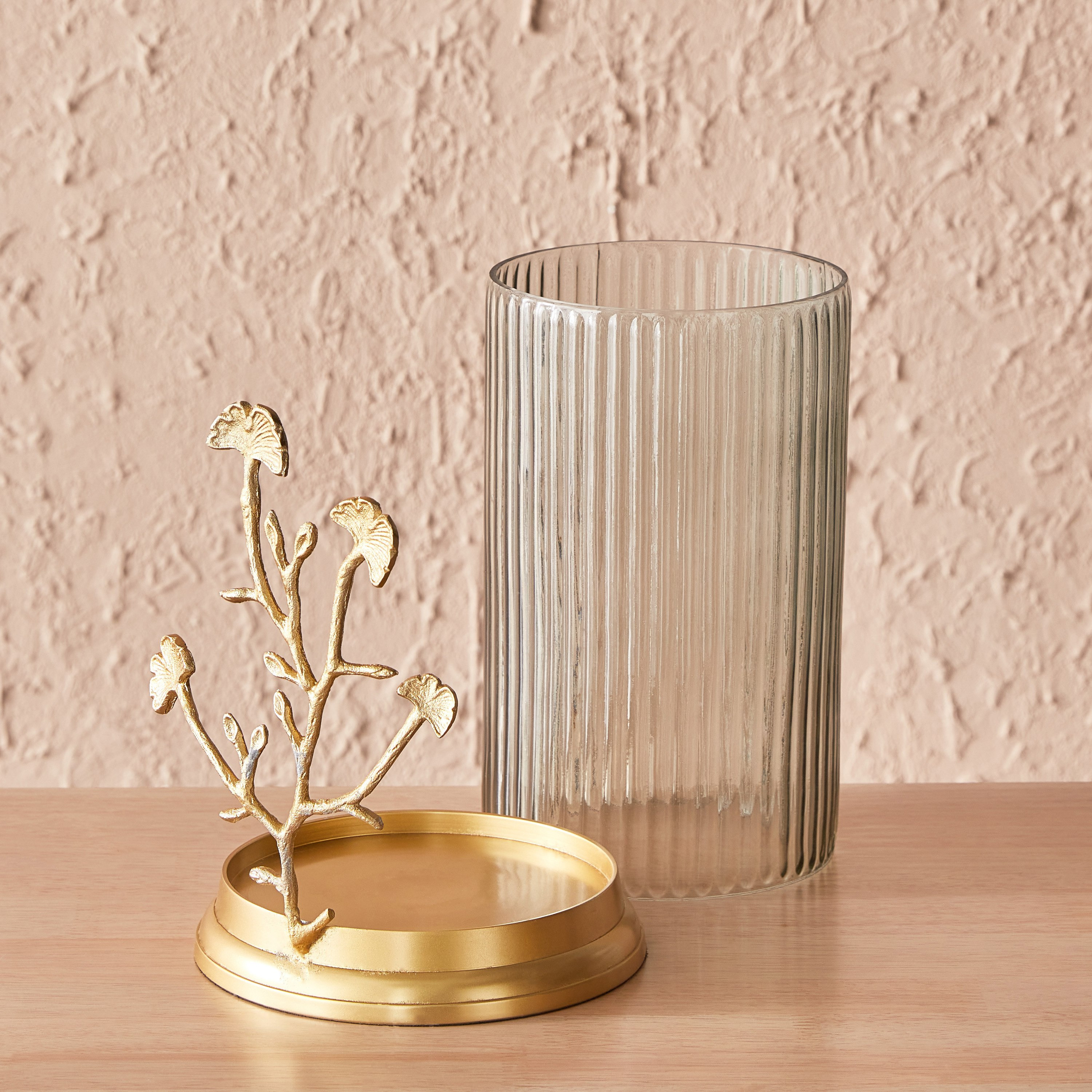 فانوس زجاج بخيوط معدنية من بلوم - 16x16x27 سم-hbxlivingroom-decorandaccessories-candleholders-image-3