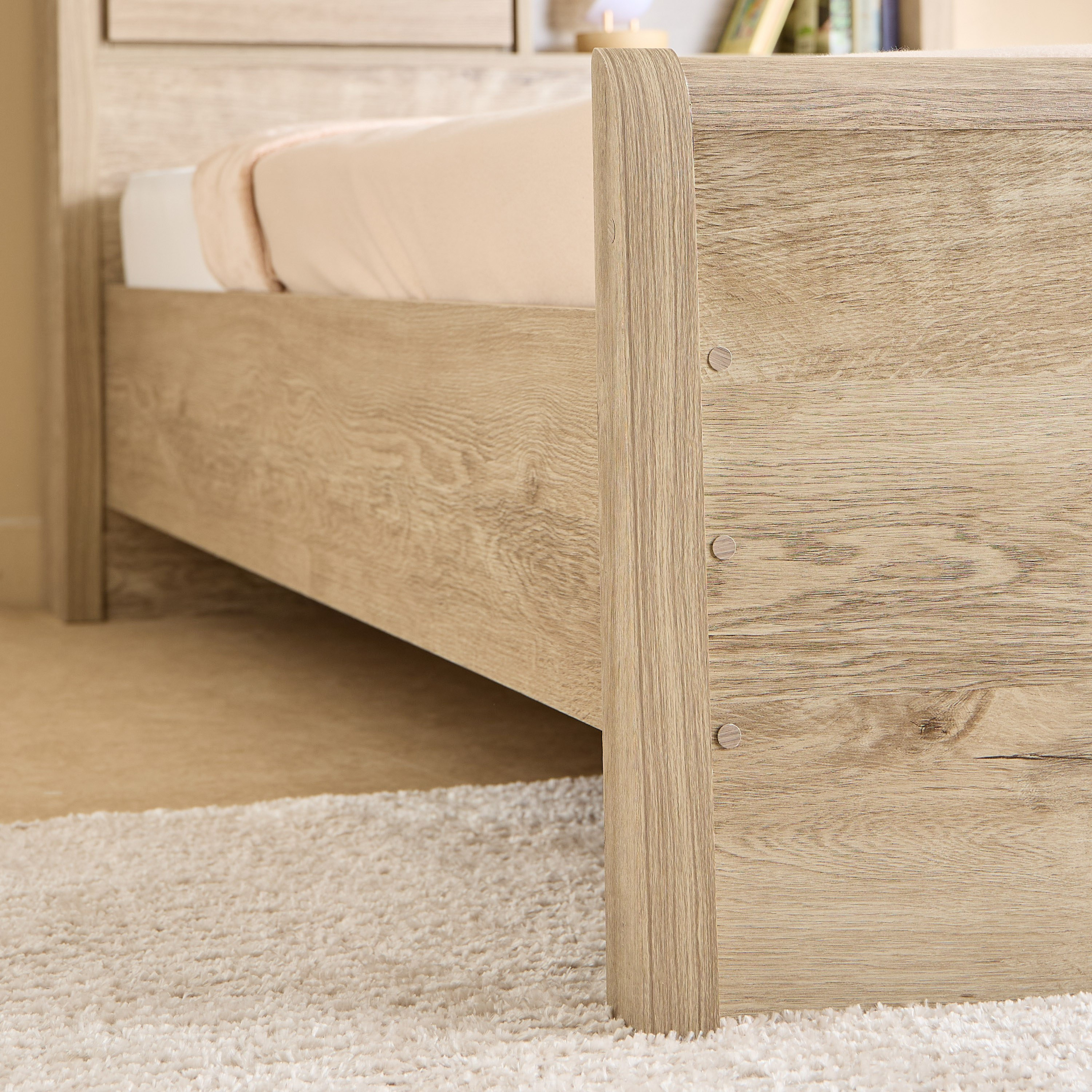 Curvy Plus Single Bed with Headboard Storage - 90x200 cm-hbxfurniture-bedsandbedsets-beds-single-image-5