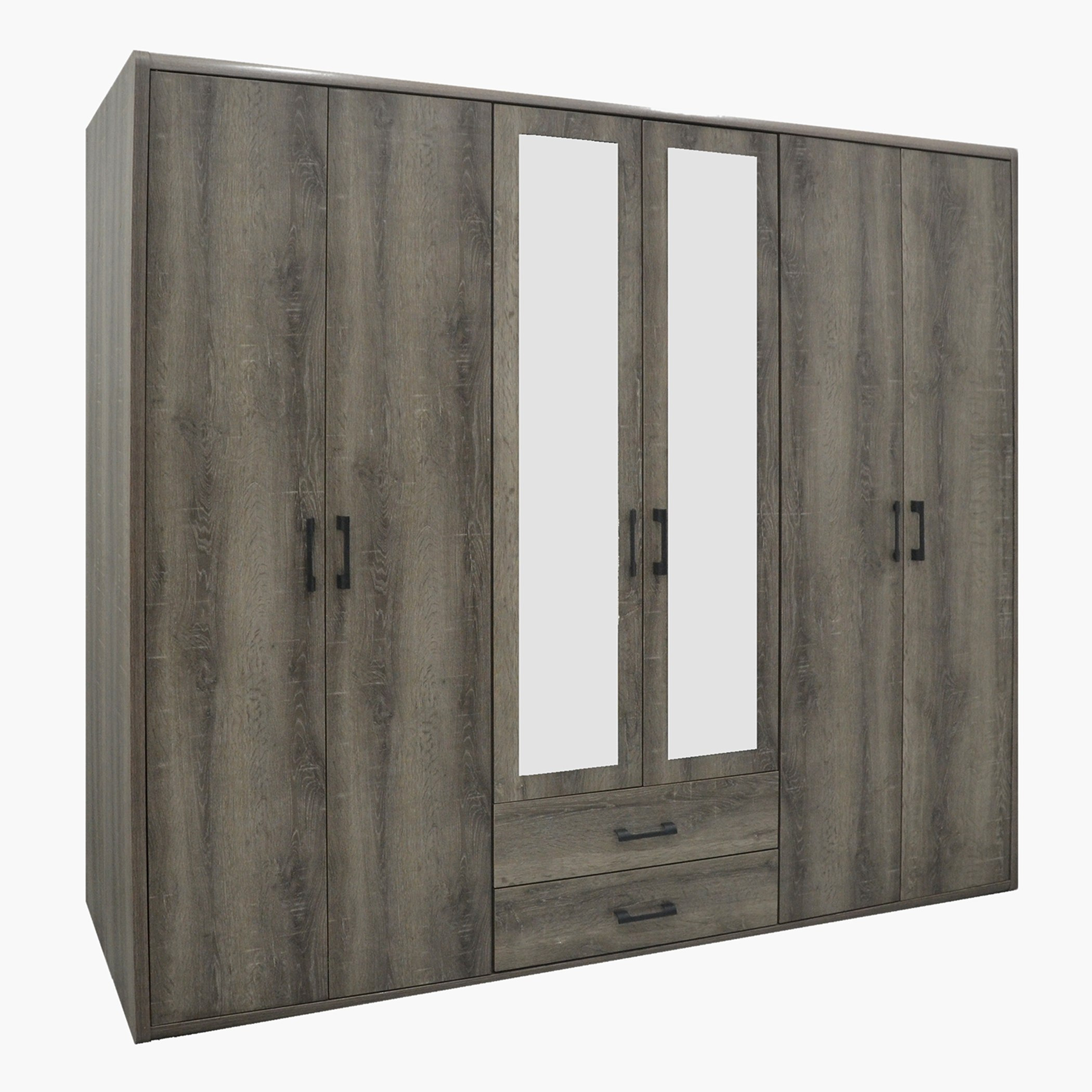 خزانة ملابس 6 أبواب مع درجين و2 مرآة - جلوبس من موڤو-hbxfurniture-wardrobes-image-3