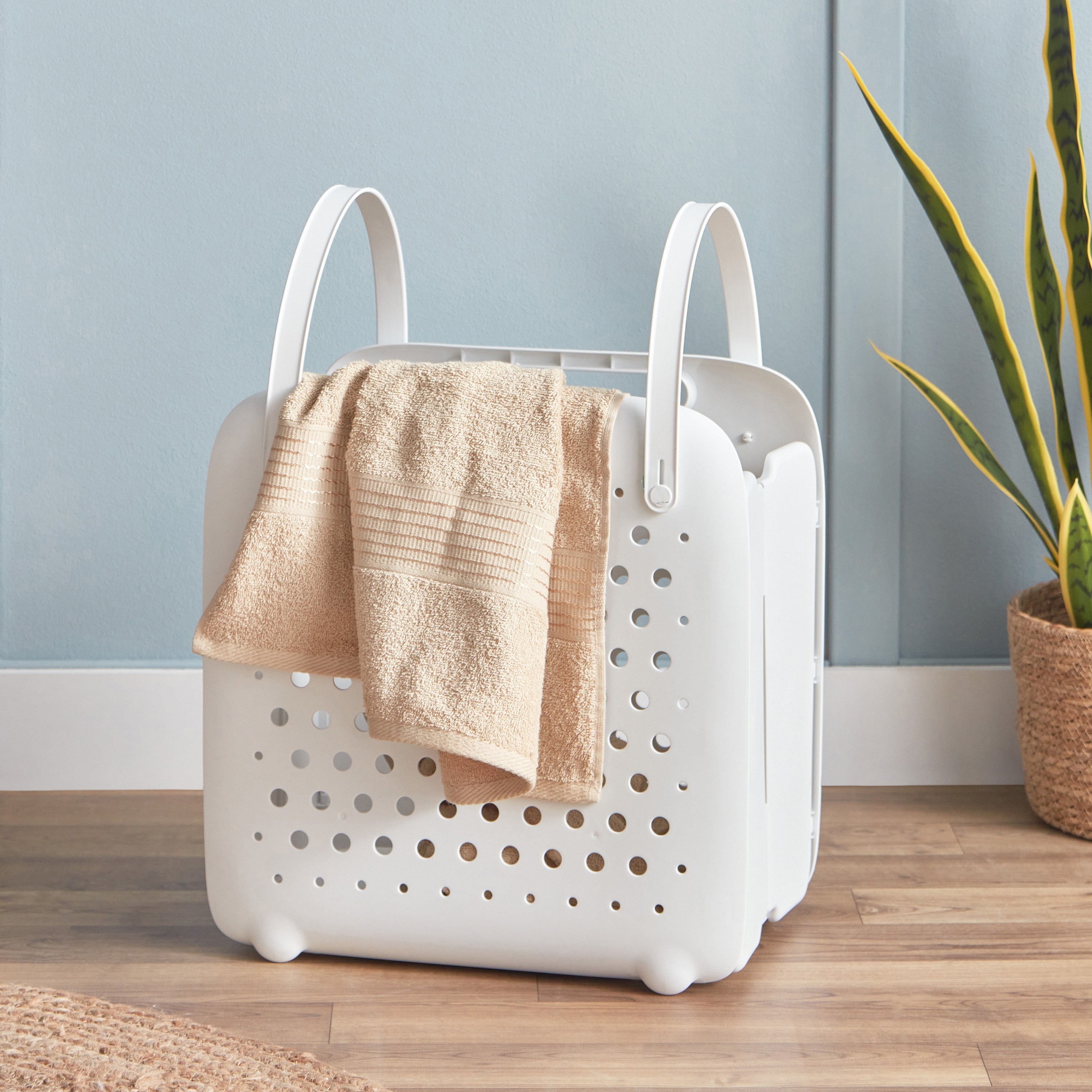 سلة غسيل قابلة للطي بمقبض-hbxbathroom-bathroomstorage-laundryhampers-image-1