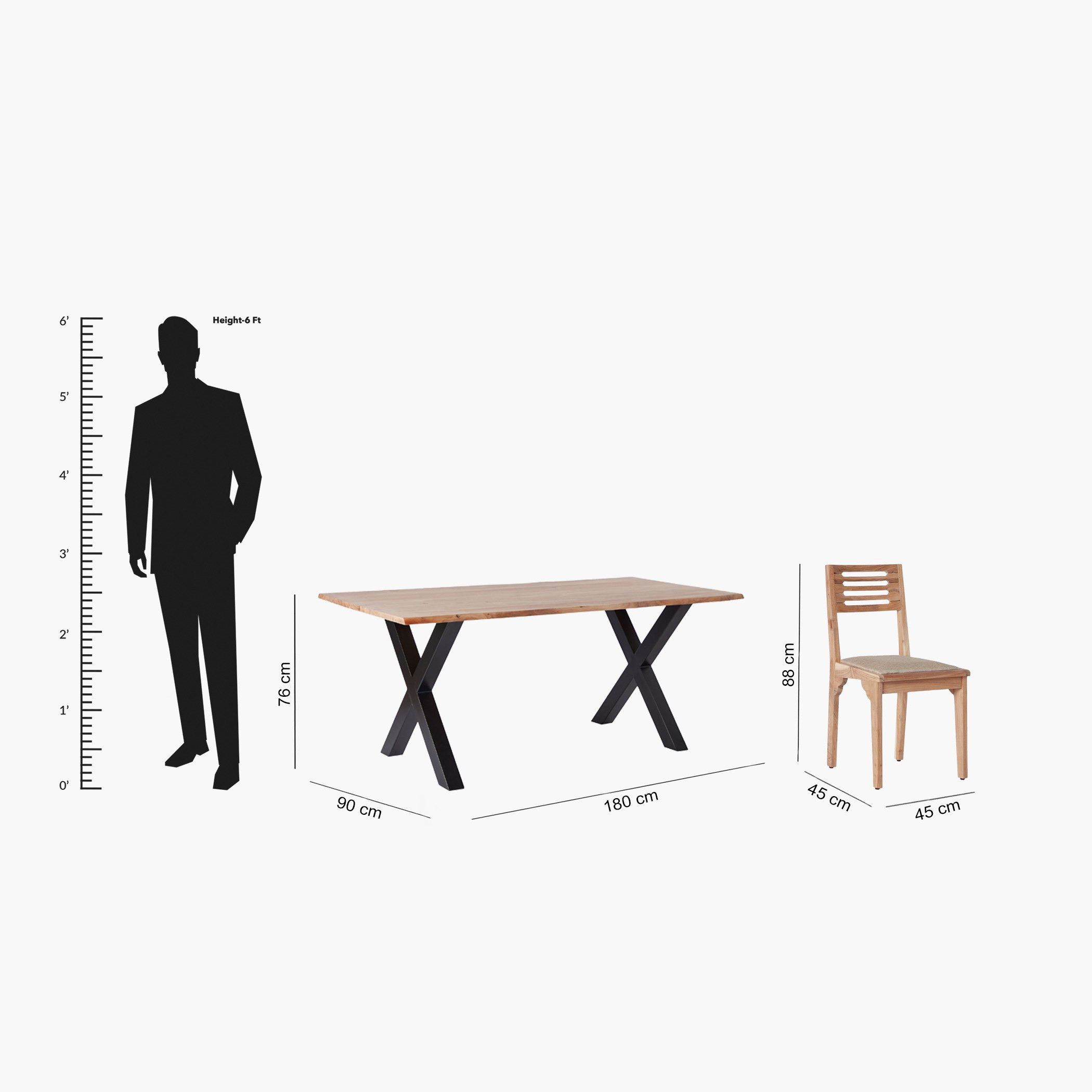 طقم سفرة 6 مقاعد من الخشب الصلب - أرنو لايف إيدج من فيندرا-hbxfurniture-diningtablesandsets-diningsets-sixseater-image-15