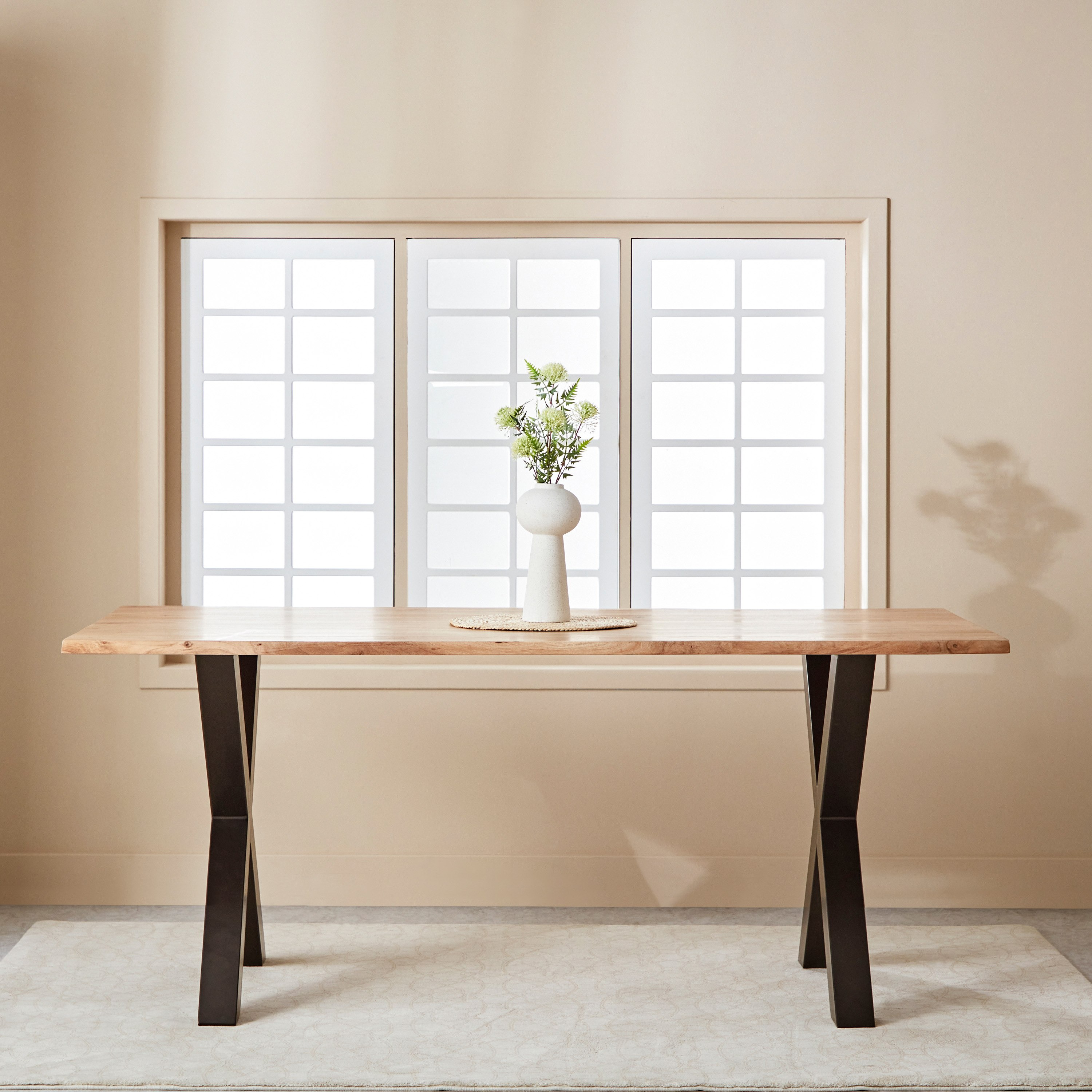 طقم سفرة 6 مقاعد من الخشب الصلب - أرنو لايف إيدج من فيندرا-hbxfurniture-diningtablesandsets-diningsets-sixseater-image-3