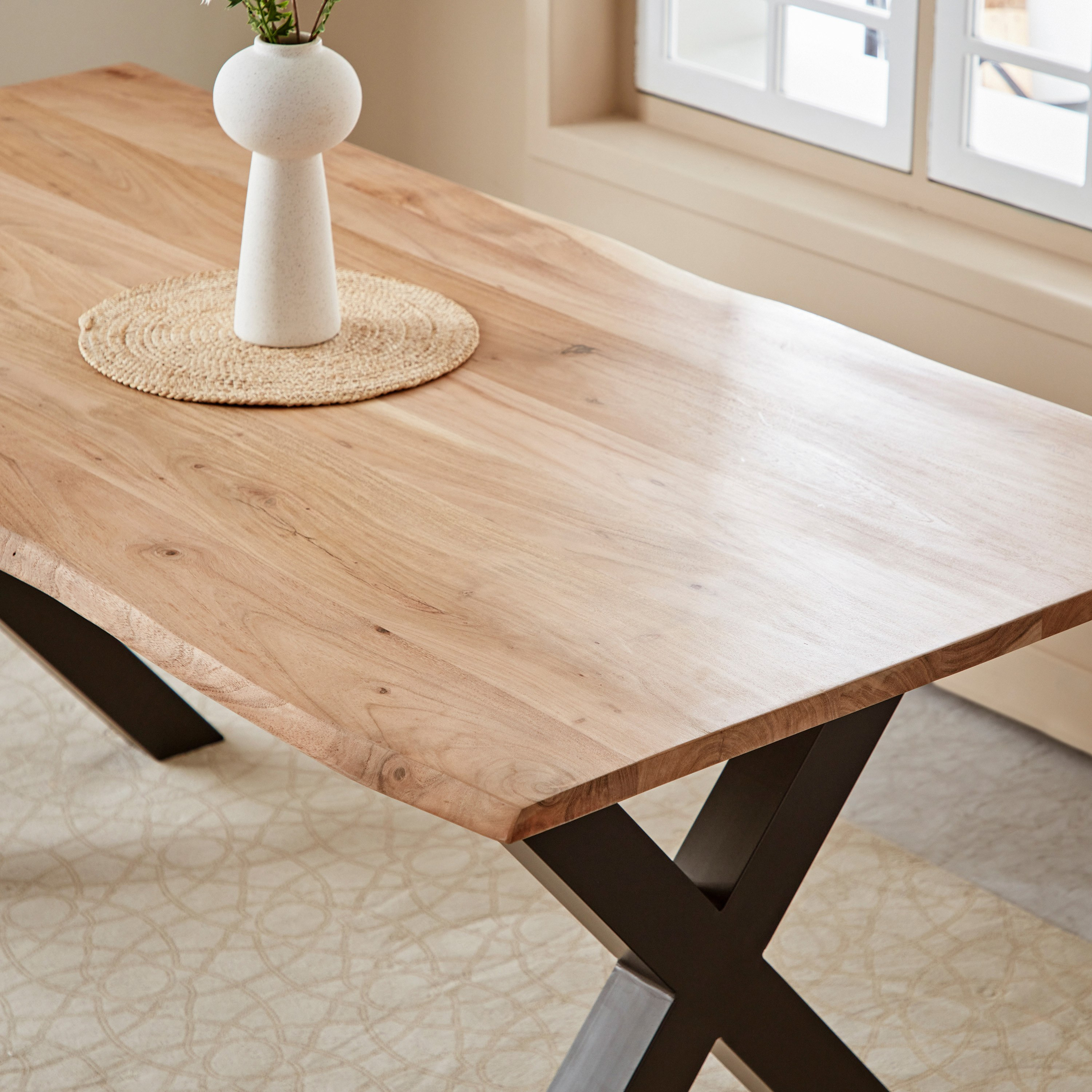 طقم سفرة 6 مقاعد من الخشب الصلب - أرنو لايف إيدج من فيندرا-hbxfurniture-diningtablesandsets-diningsets-sixseater-image-7