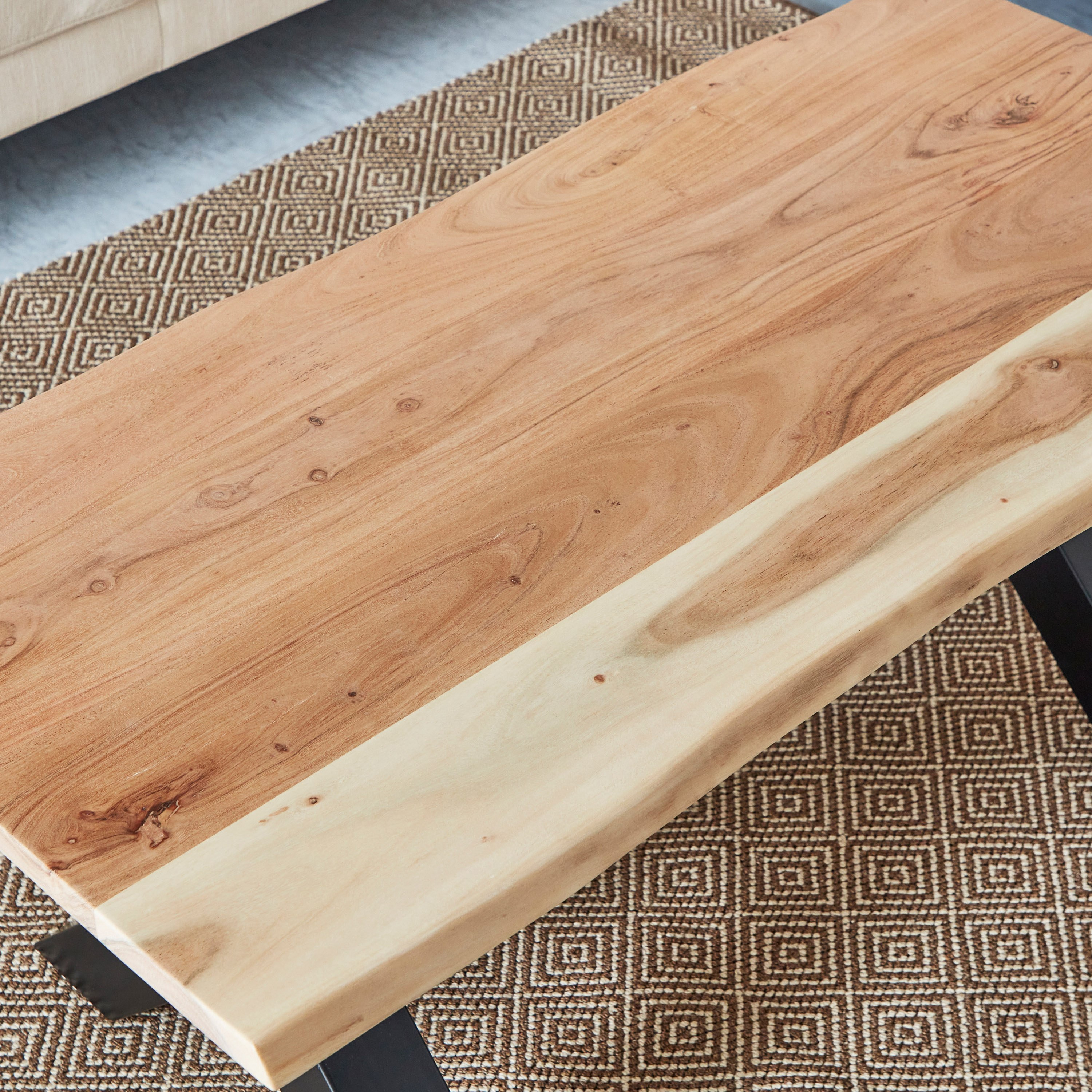 Live edge deals oak coffee table