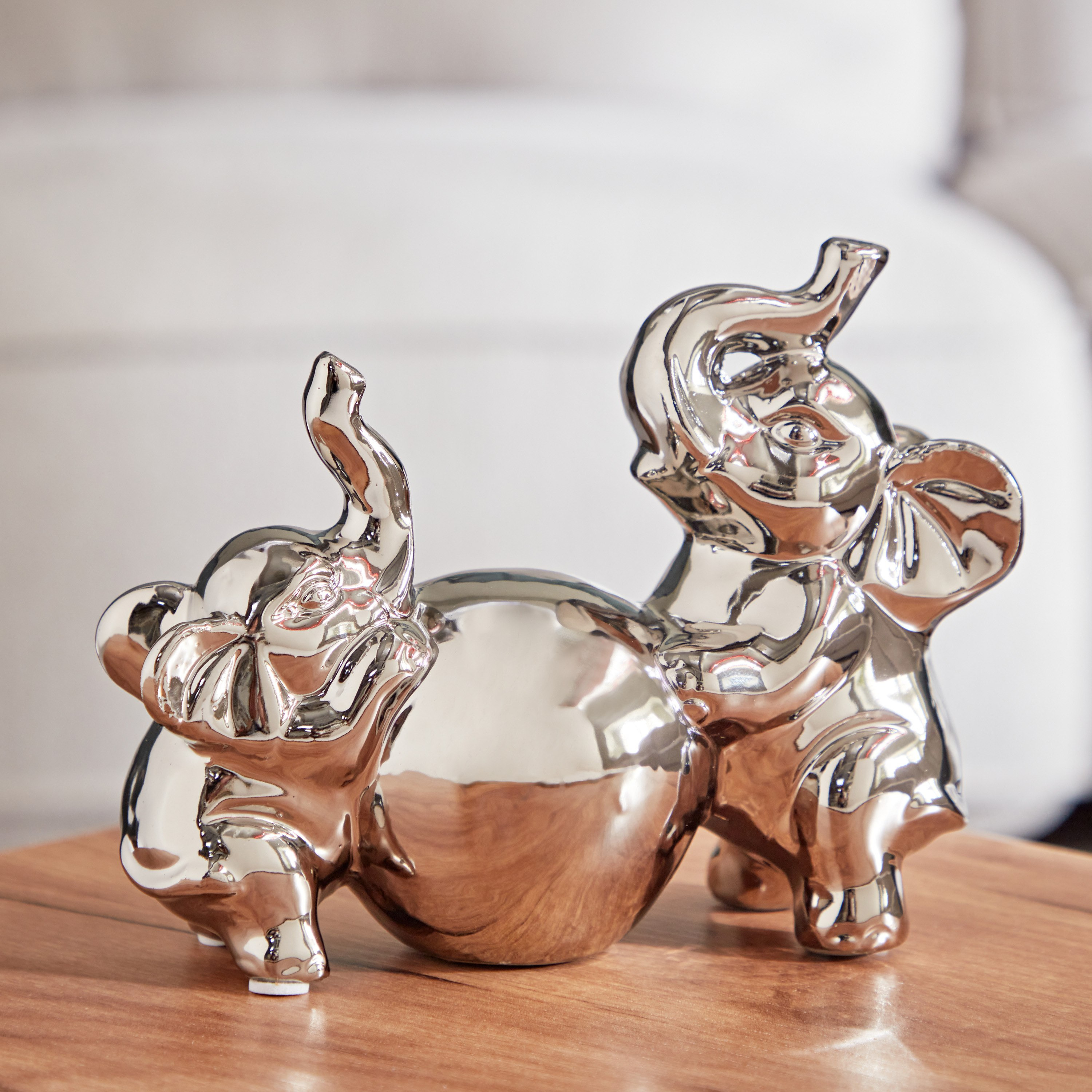 تمثال فيل سيراميك من جلايد - 16.5x7.5x13 سم-hbxhomeware-homedecor-figurinesandornaments-image-1