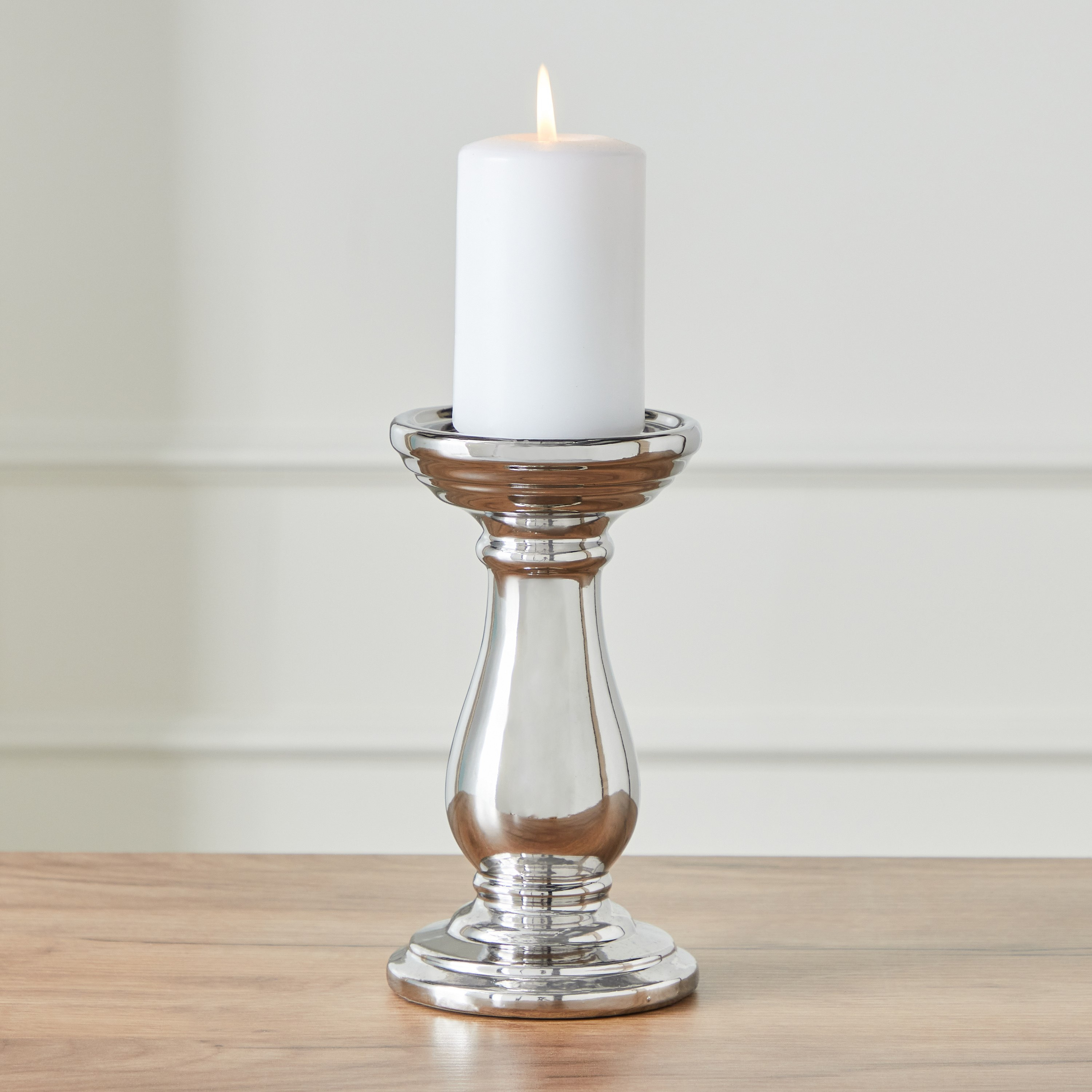 حامل شموع رفيعة سيراميك من ديون - 10x10x18 سم-hbxlivingroom-decorandaccessories-candleholders-image-1