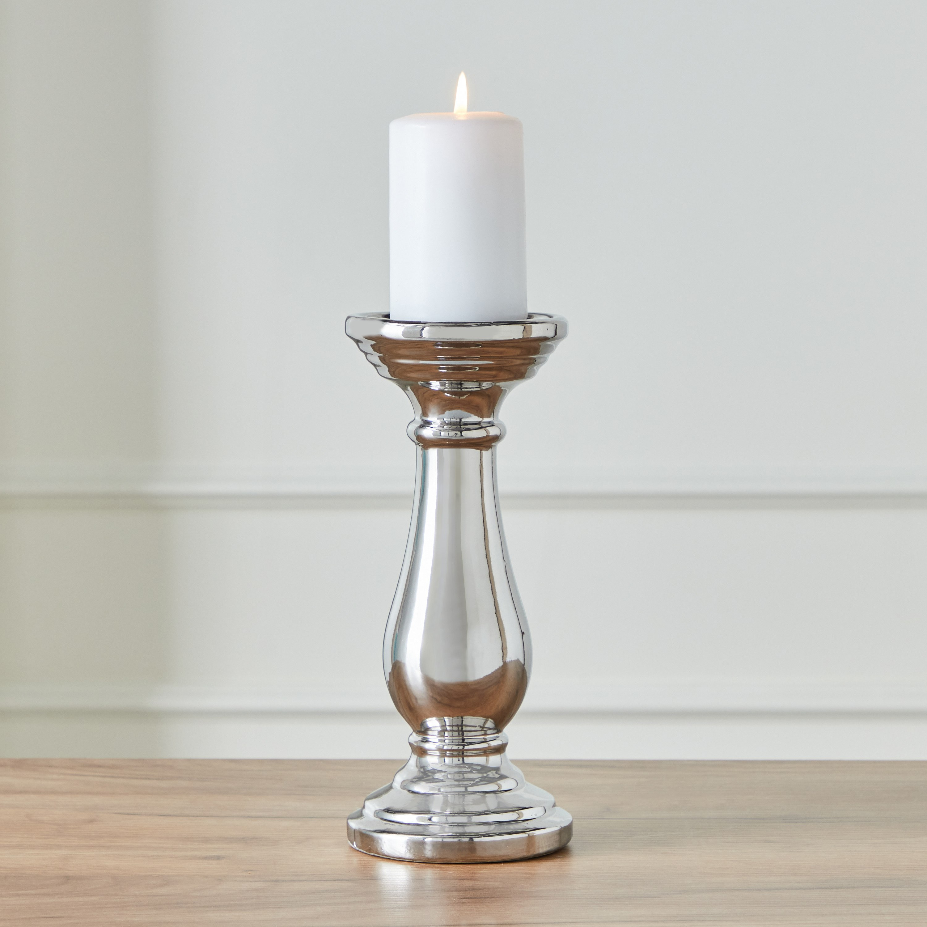 حامل شموع رفيعة سيراميك من ديون - 10x10x23 سم-hbxlivingroom-decorandaccessories-candleholders-image-1