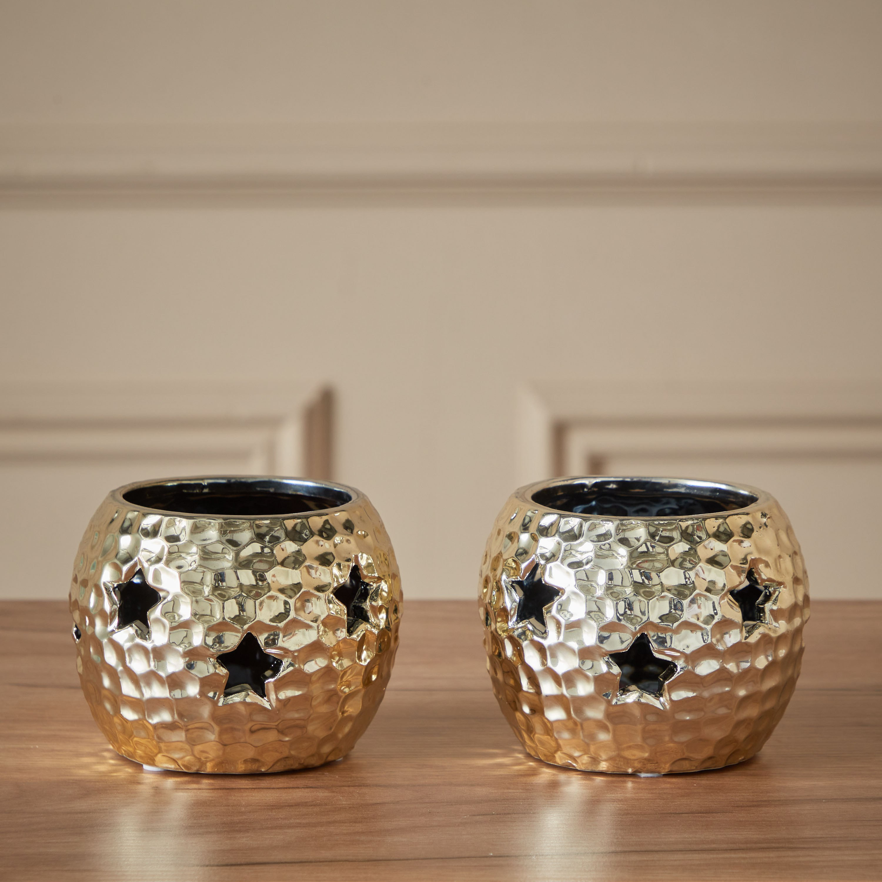 طقم حامل شموع سيراميك قطعتين من ديون - 11x11x8.5 سم-hbxlivingroom-decorandaccessories-candleholders-image-2