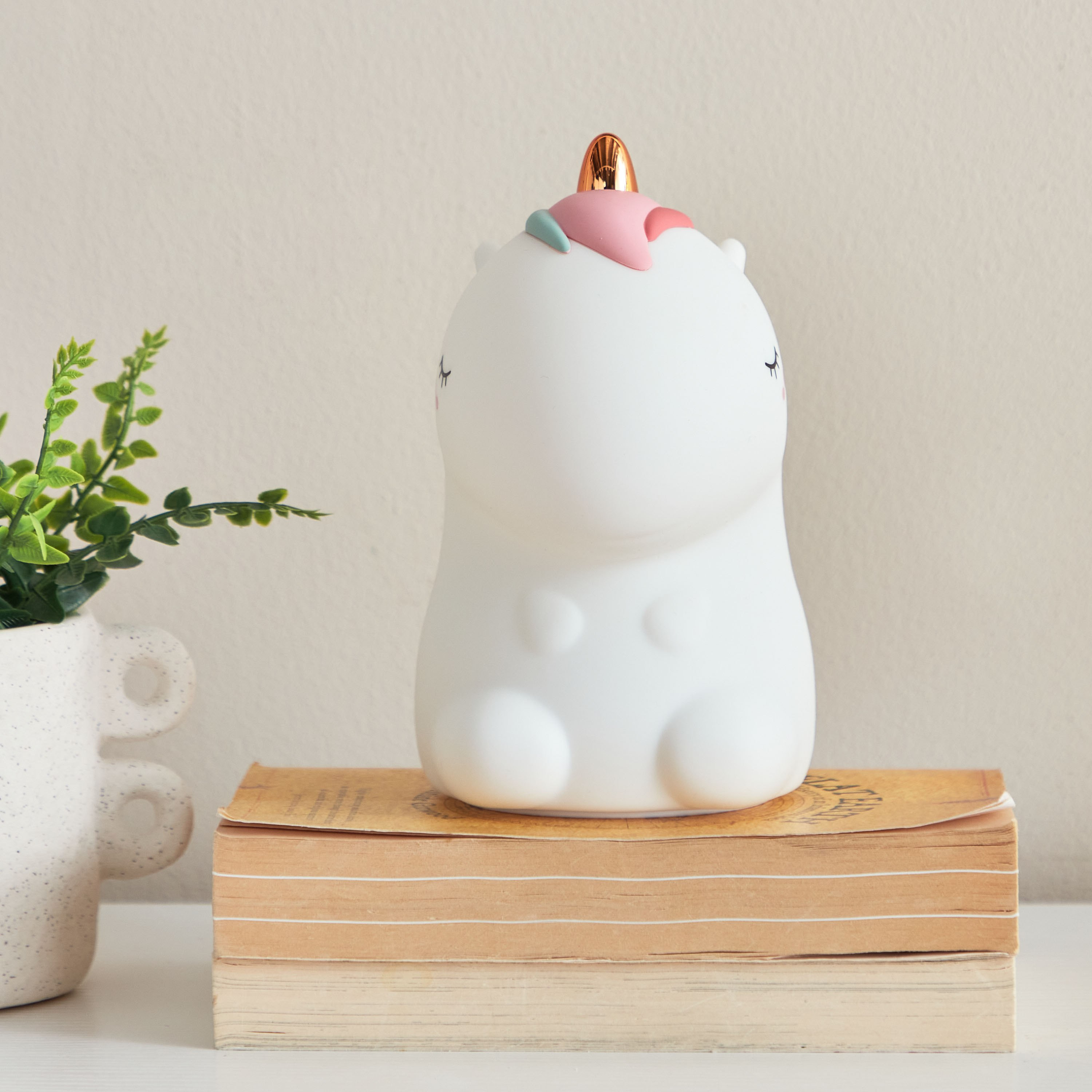 مصباح ليلي بتصميم يونيكورن سيليكون قابل لإعادة الشحن من جليم - 10.1x12.0x17.3 سم-hbxhomeware-hbxkidsandyouth-image-3