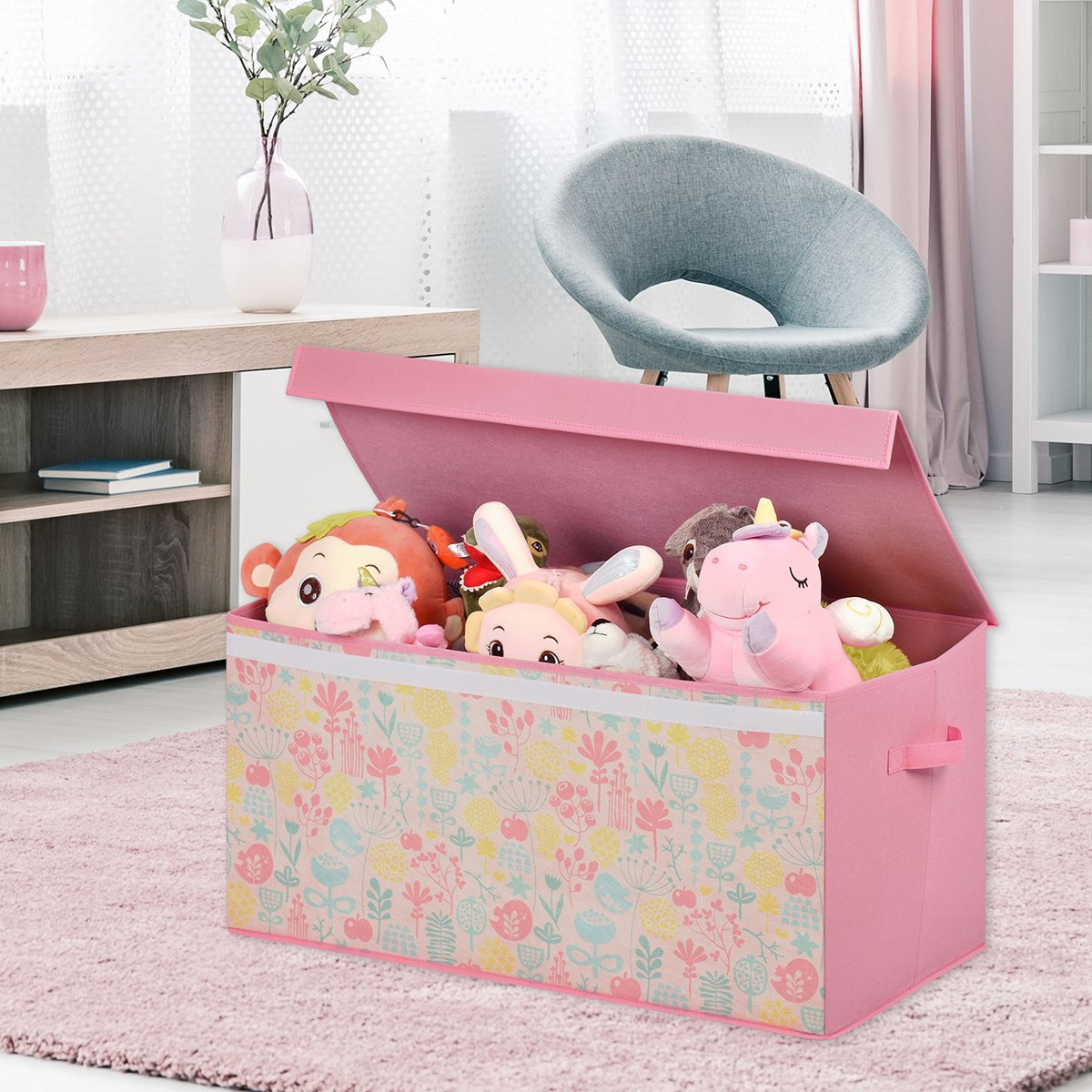 صندوق تخزين من ترايفل - 75x37x37 سم-hbxhomeware-hbxkidsandyouth-image-1