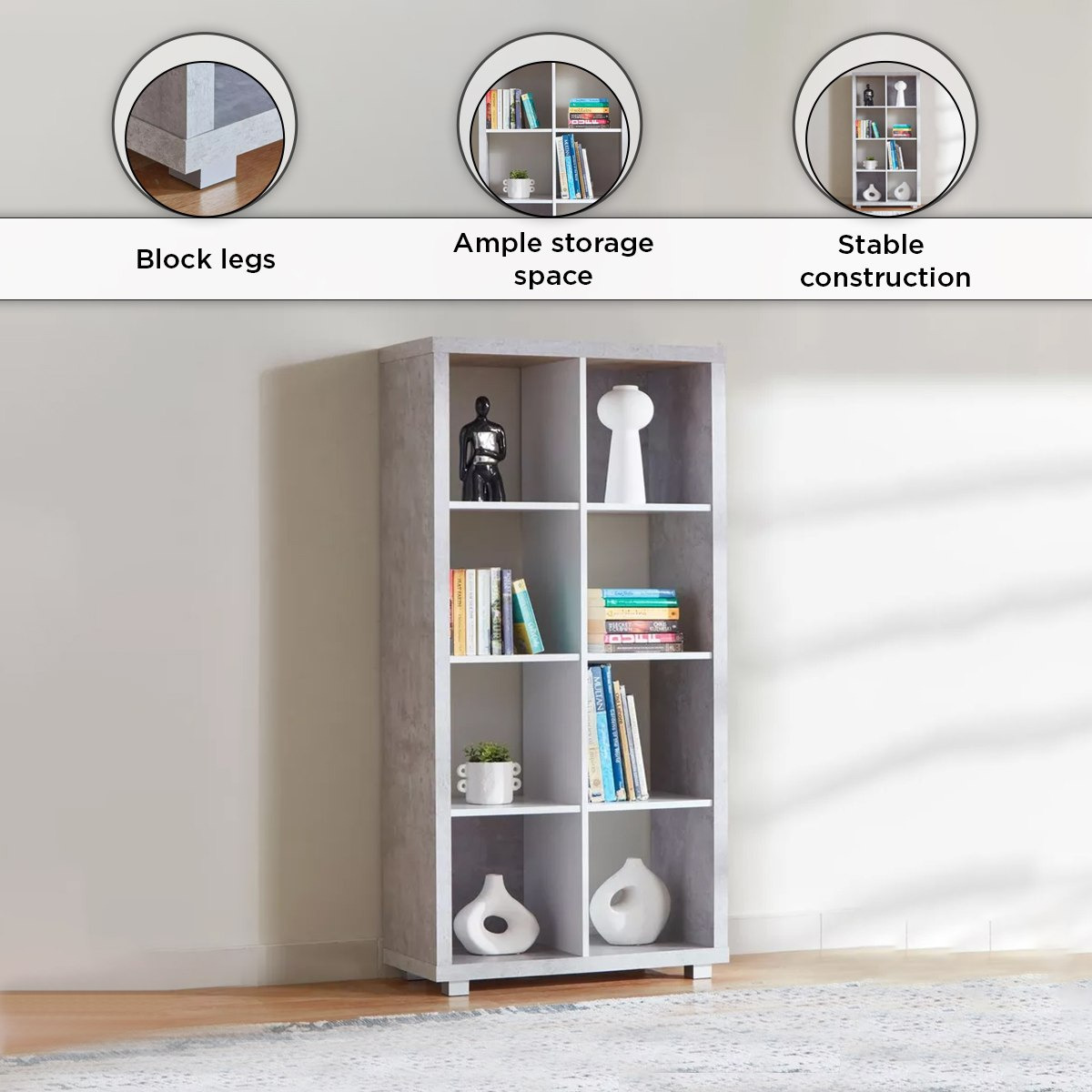 Alford Patara 8-Cube Divider Bookcase-hbxfurniture-office-bookcases-image-5