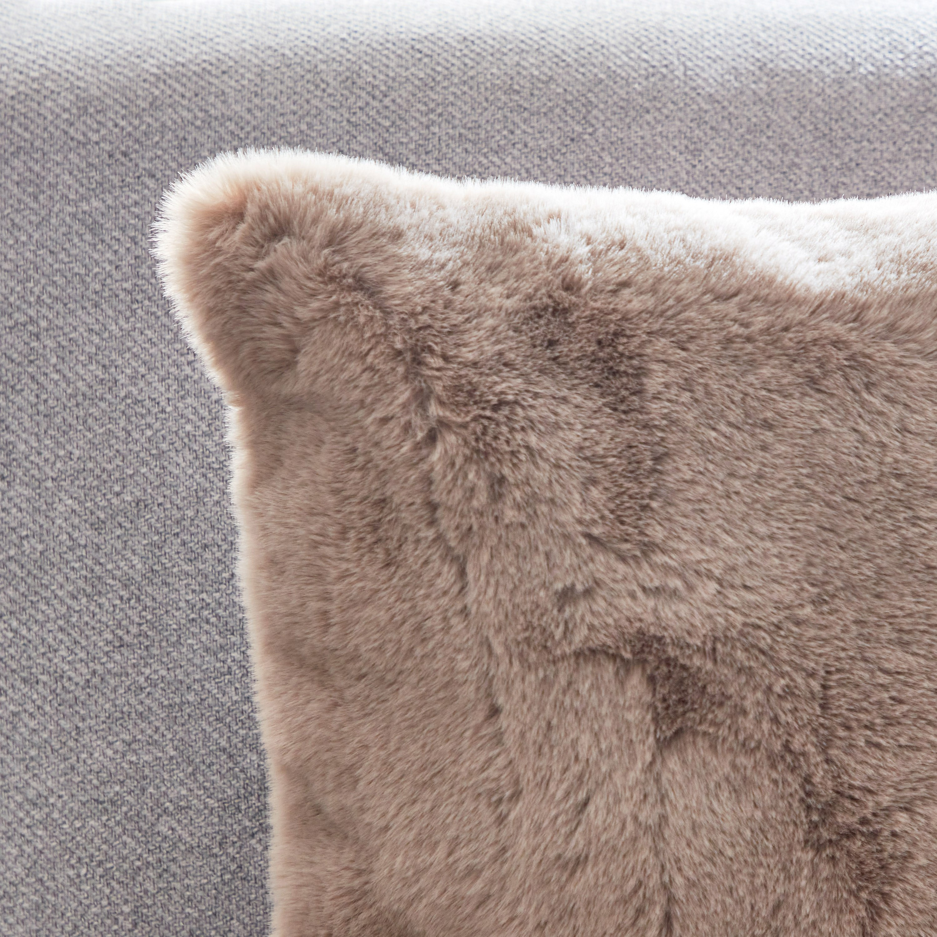 Faux Rabbit Fur Filled Cushion - 45x45 cm-hbxlivingroom-furnishings-cushionsandcovers-filledcushions-image-2